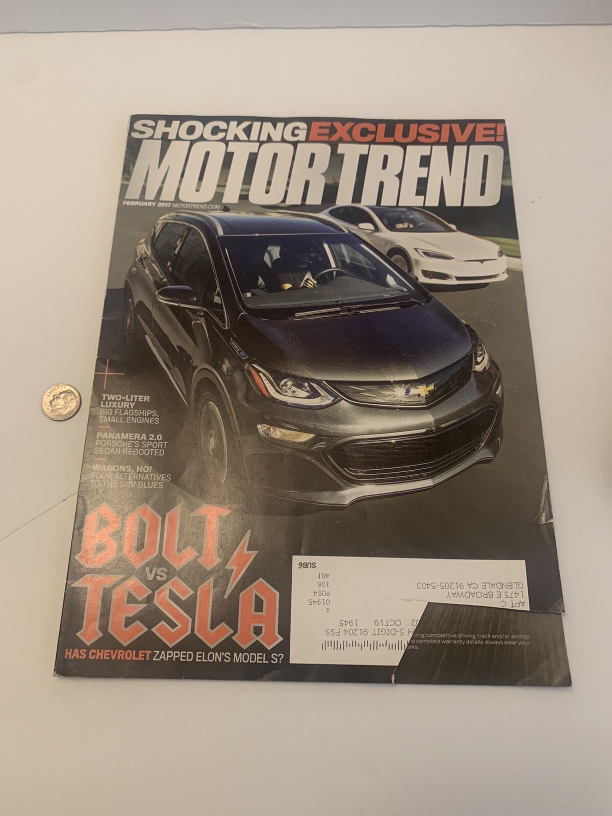 MotorTrend Magazine February 2017 Ripped Cover 102 Pages Porsche Vision Board