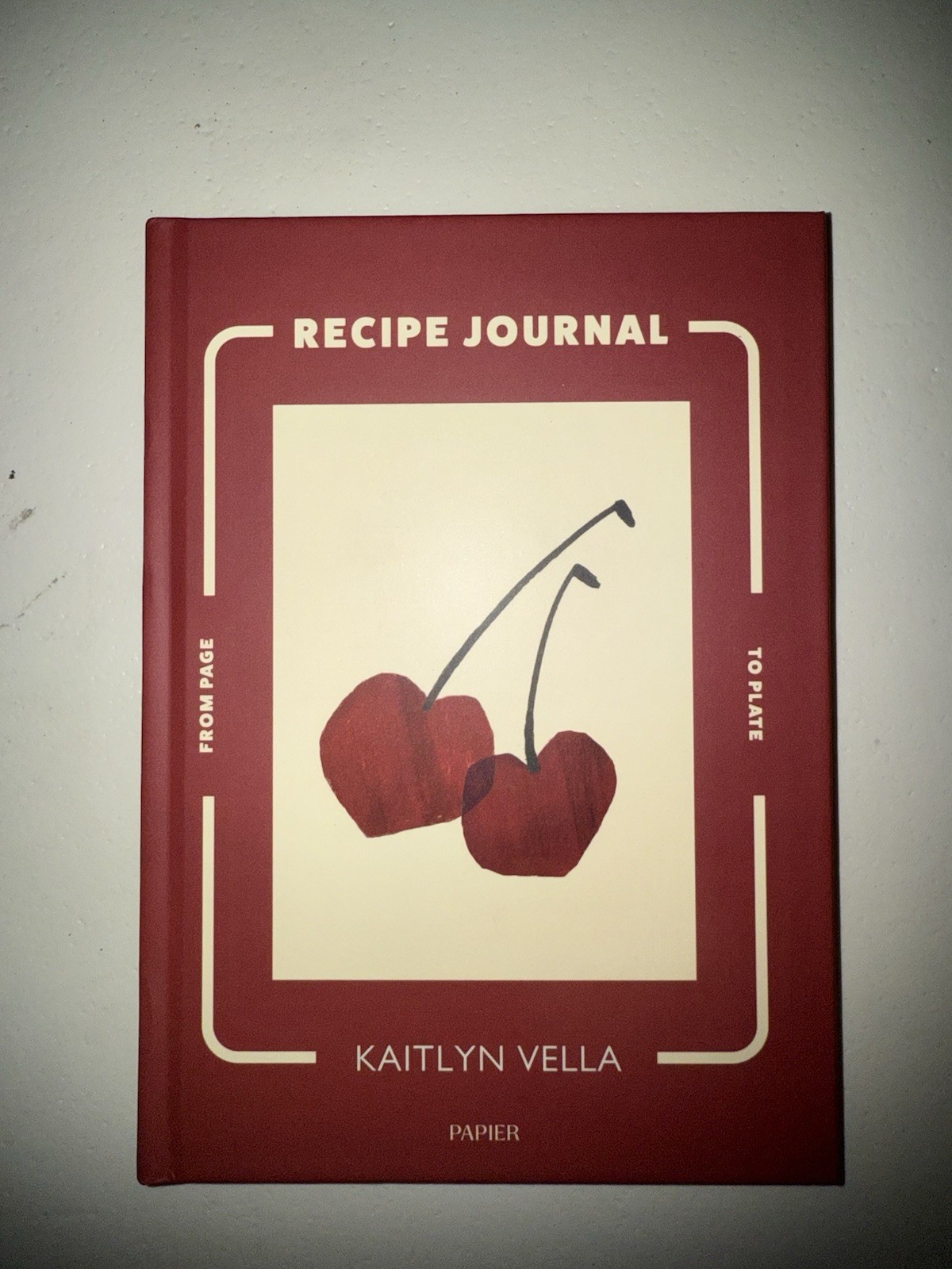 Papier Double Cherry Softcover Spiral Recipe Journal