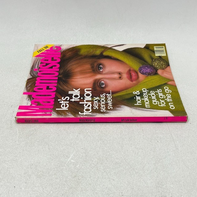 Mademoiselle Magazine Fall 1988 Vintage Fashion Makeup Guide Green Cover