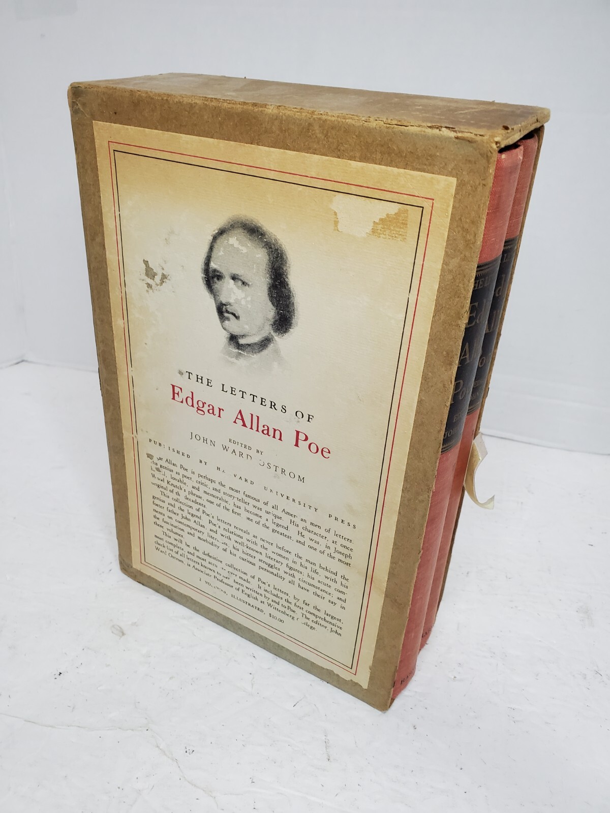 The Letters of Edgar Allan Poe 2 Volume Set Harvard Press w/Slipcase 1948 – READ