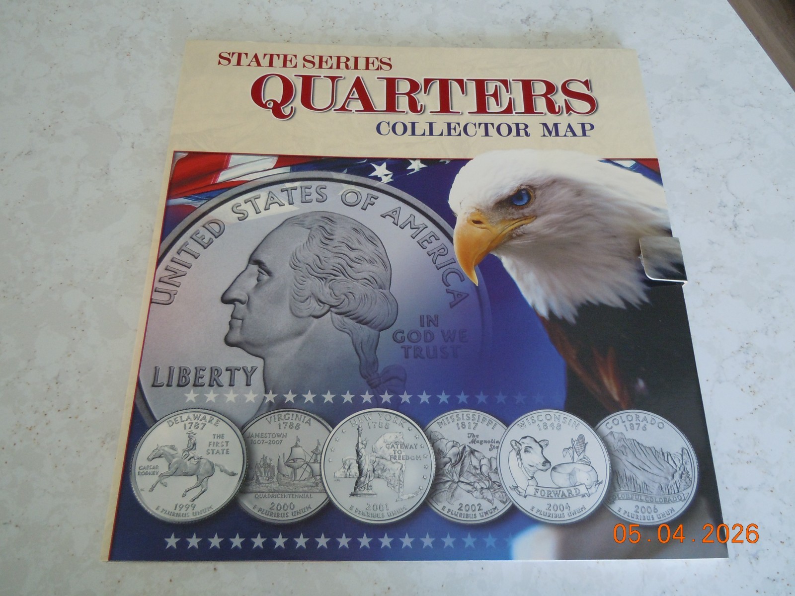 State Series Quarters Collector Map – Whitman Publishing, LLC – 1999-2008 – NEW