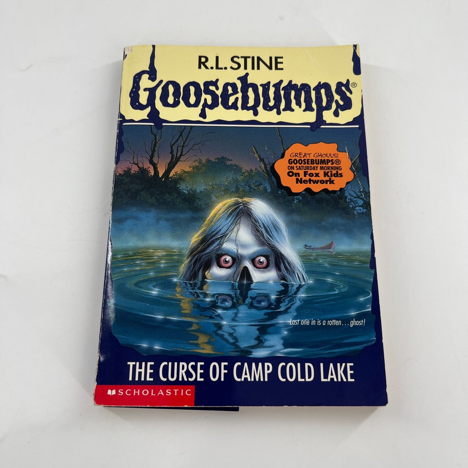 Goosebumps #56 The Curse of Camp Cold Lake R.L. Stine 1st Print w Bookmark Cards