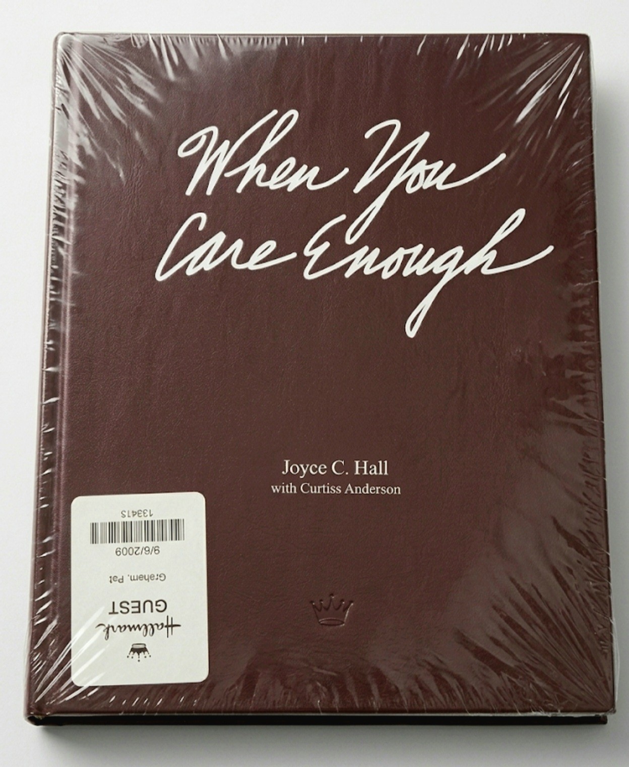 When You Care Enough Book by Joyce C. Hall Hallmark Biography 1990s