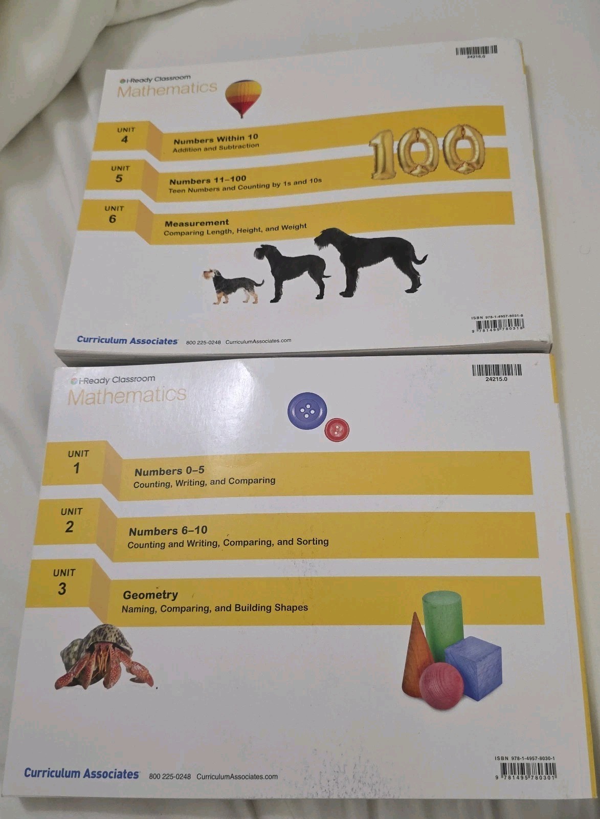i-Ready Classroom Mathematics Grade K Teacher’s Guide Vol 1 & 2