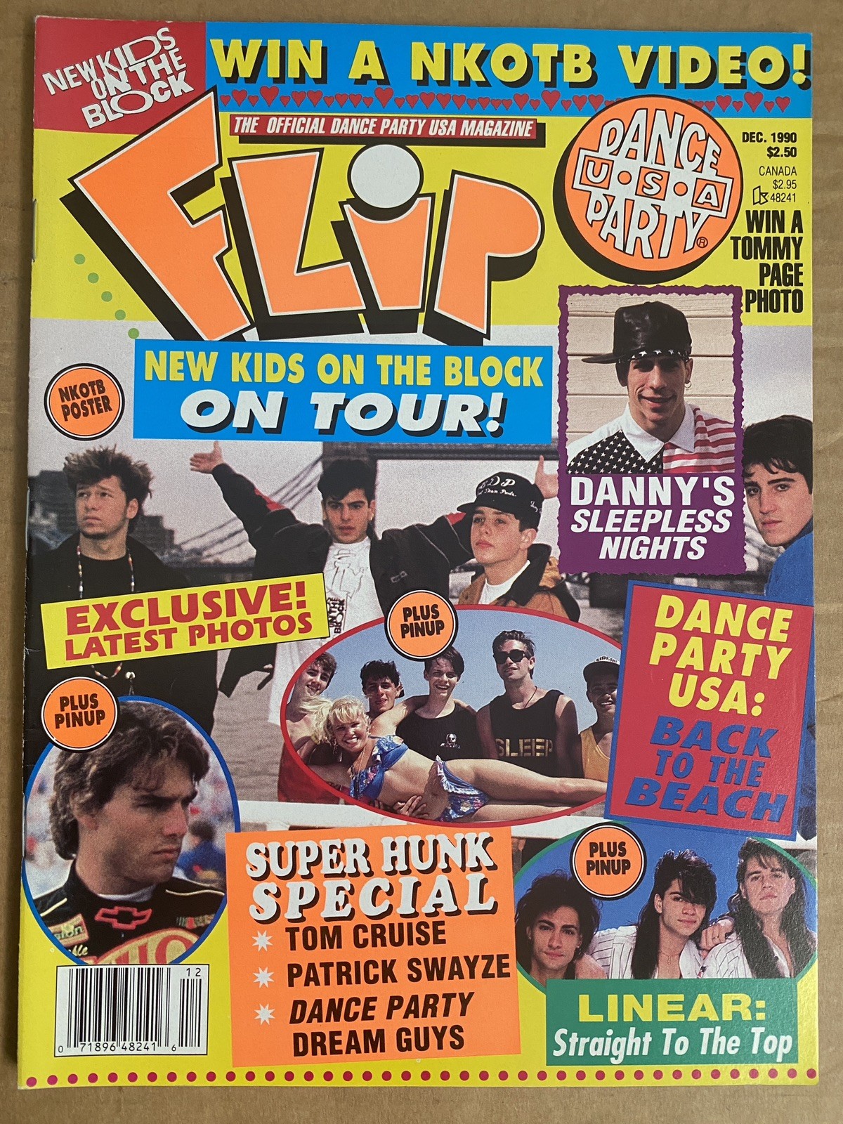 Flip Magazine December 1990 Dance Party USA NKOTB Patrick Swayze Tom Cruise
