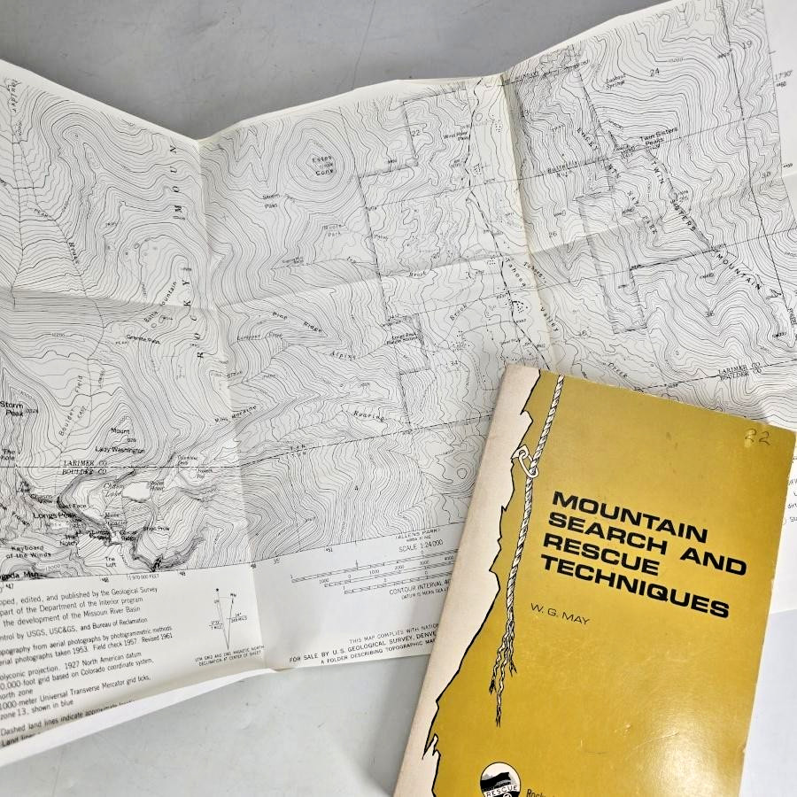 Mountain Search And Rescue Techniques W G May 1972 Rocky Mountains Book Vtg