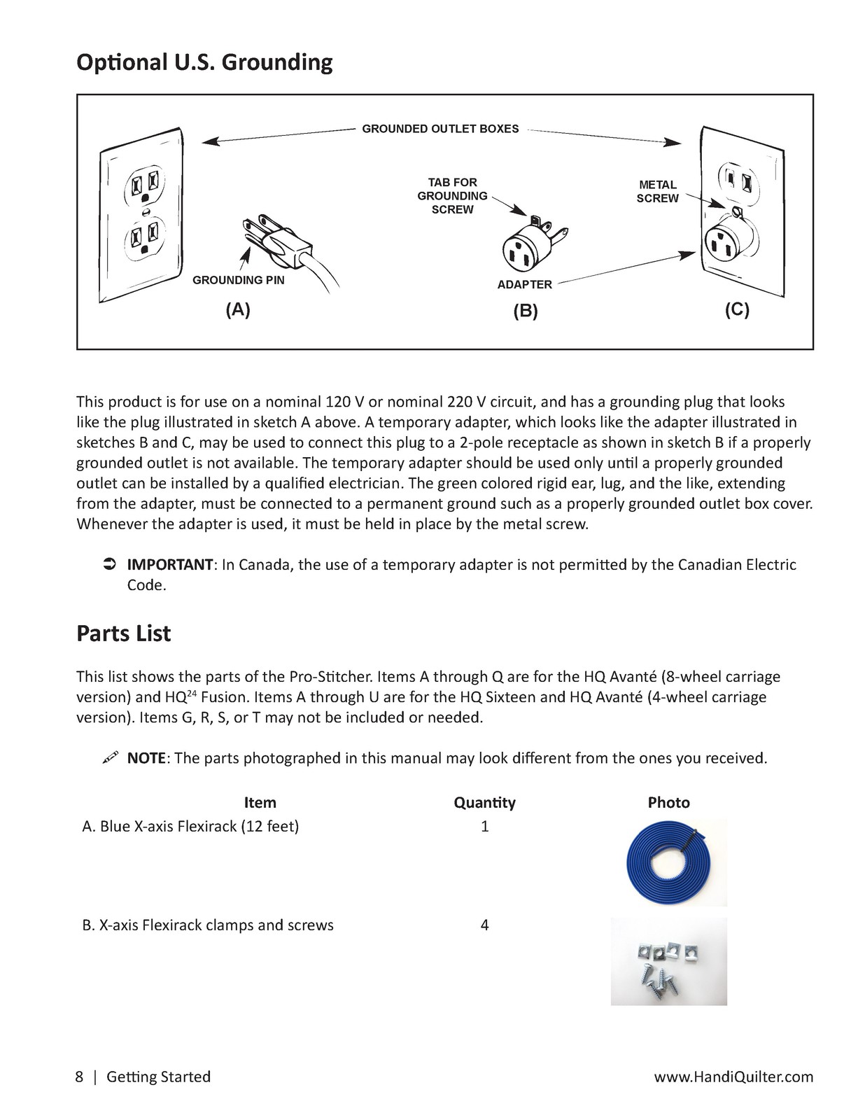 HANDI QUILTER Pro-Stitcher Premium Getting Started Manual – WIRE BOUND – COVERS