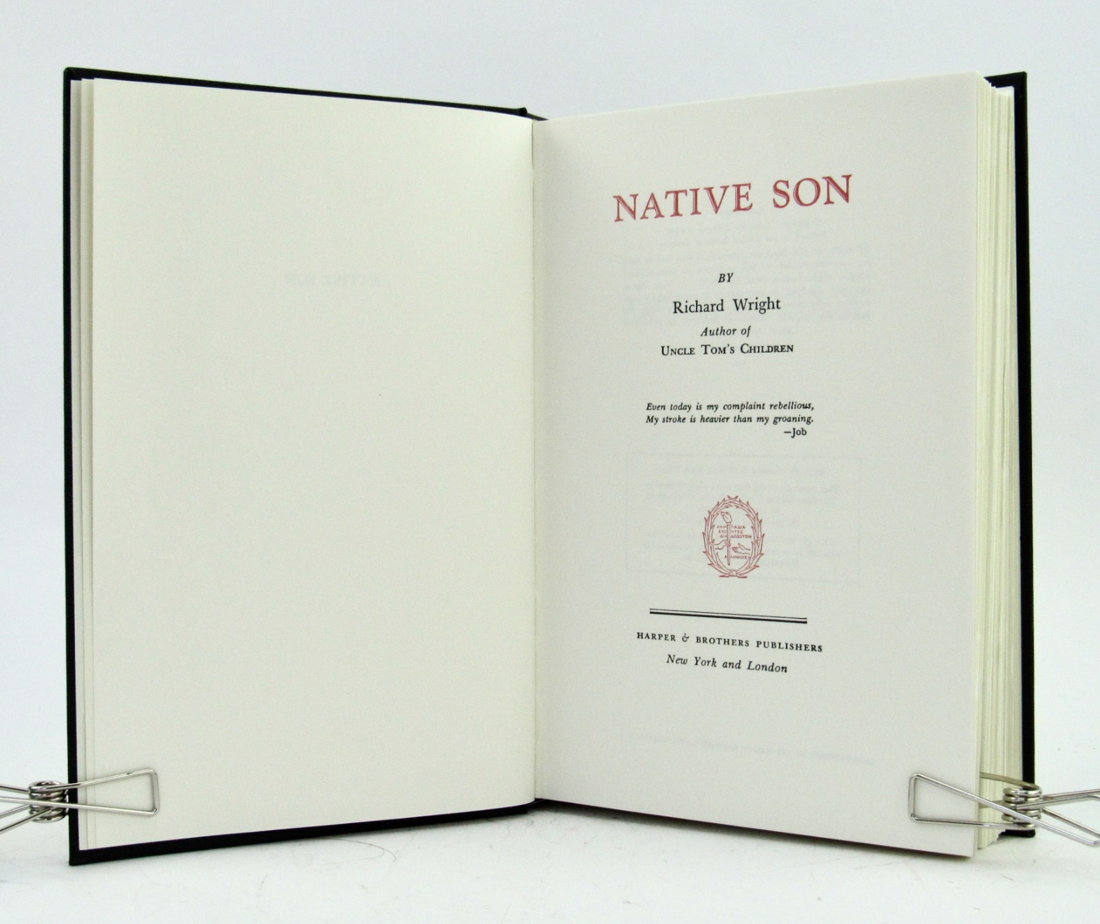 NATIVE SON Richard Wright 1990 First Edition Library FEL facsimile HBDJ Fine