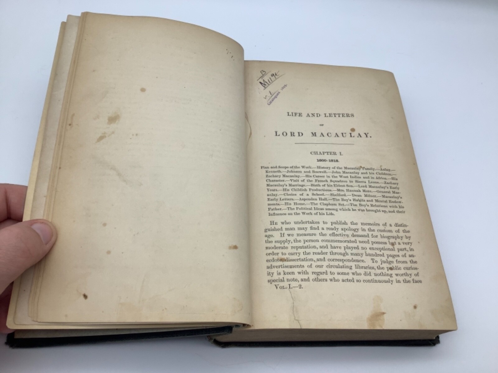 Life and Letters of Lord Macaulay-1876, Oakland Free Library 416 Pages Hardcover