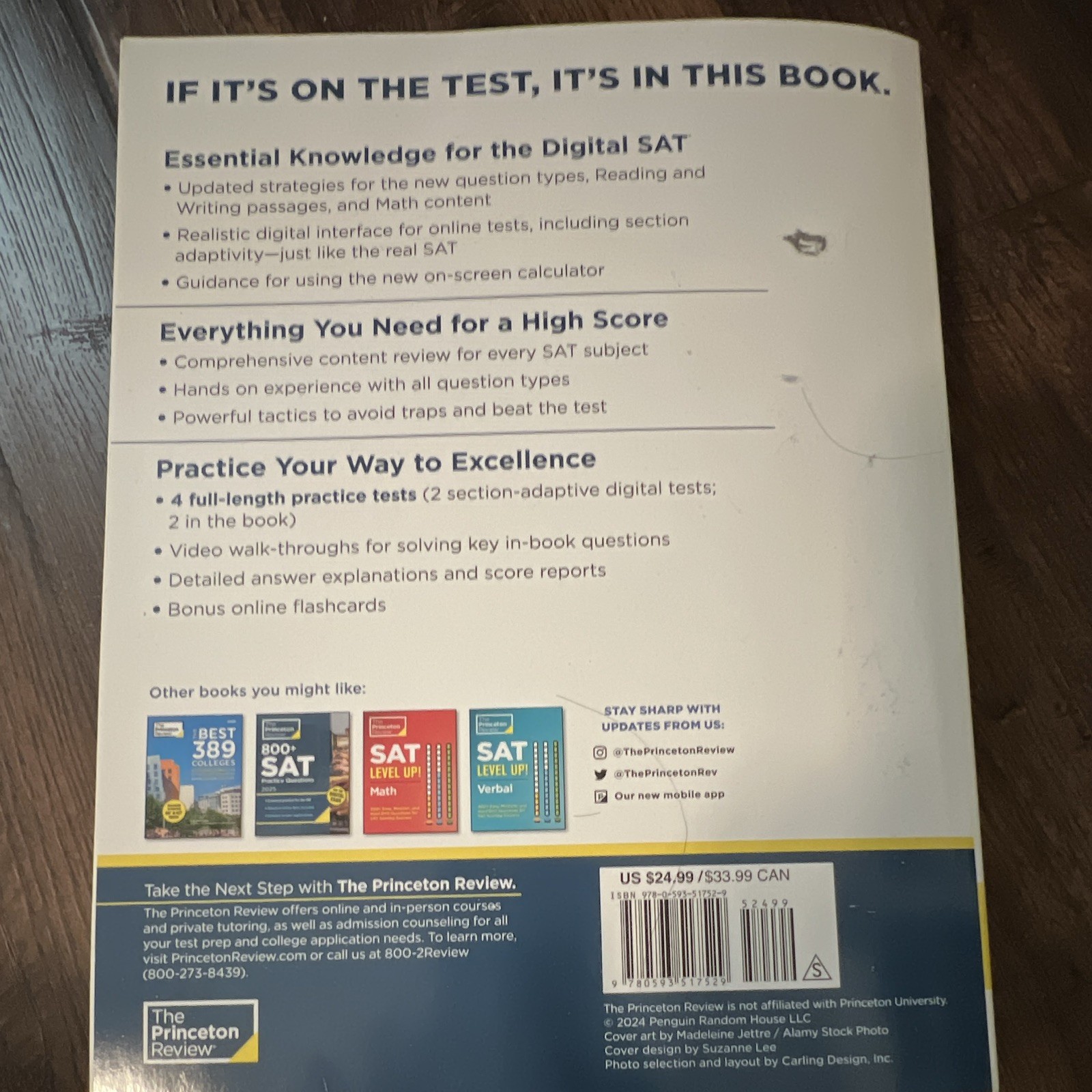 The Princeton Review Digital SAT Prep 2025 Paperback for Digital Exam