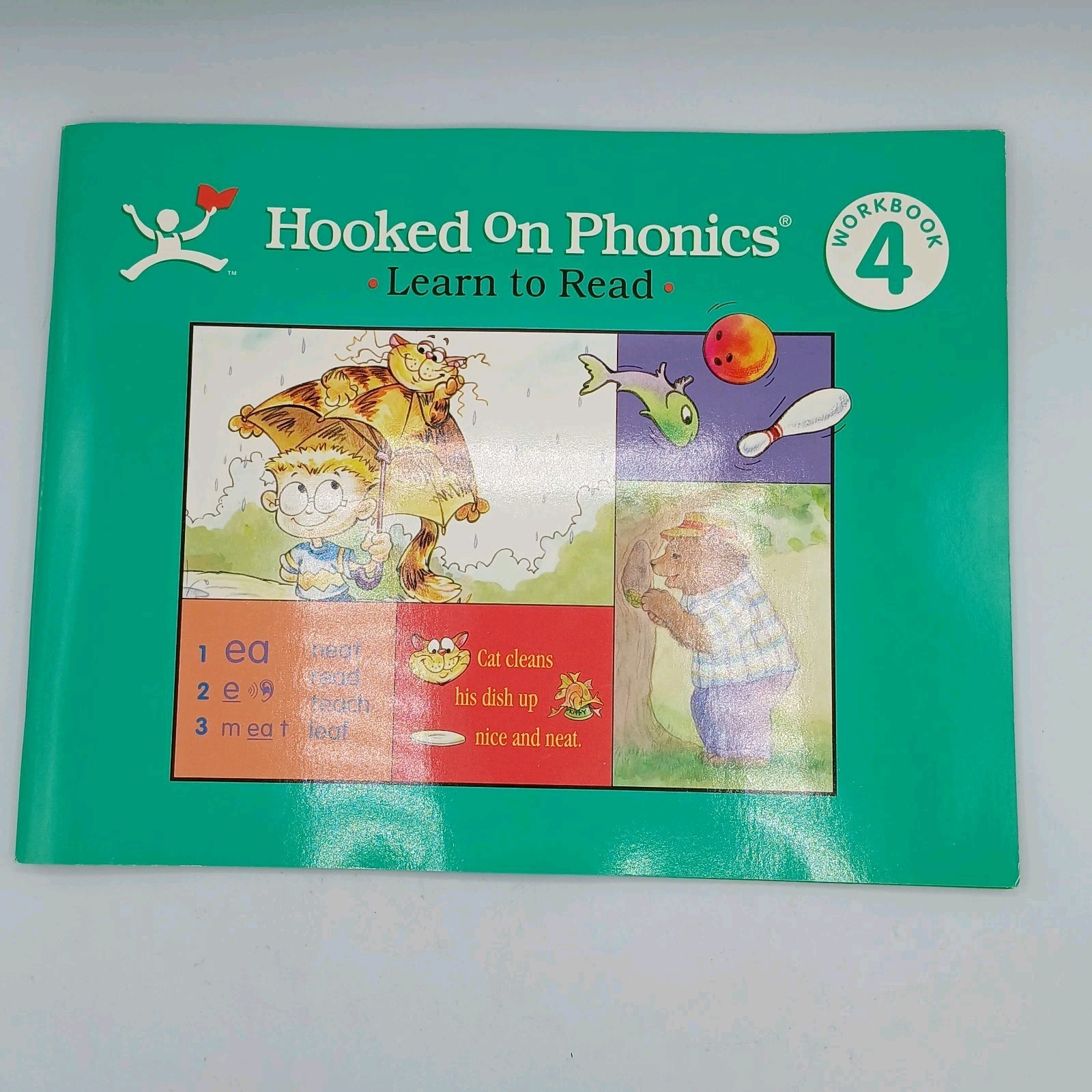 Hooked on Phonics Learn to Read Workbook 4 1998 64 Pages Replacement Part EUC
