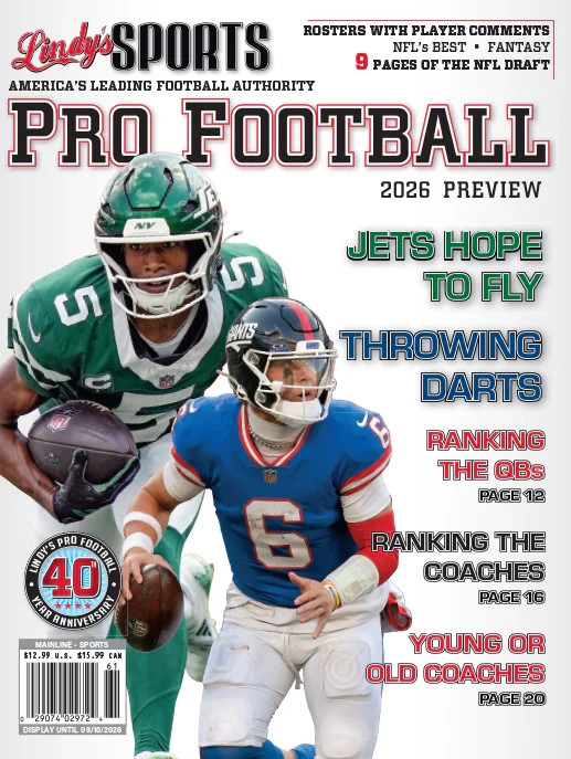LINDY&rsquo;S SPORTS PRO FOOTBALL 2026 PREVIEW – JETS & GIANTS