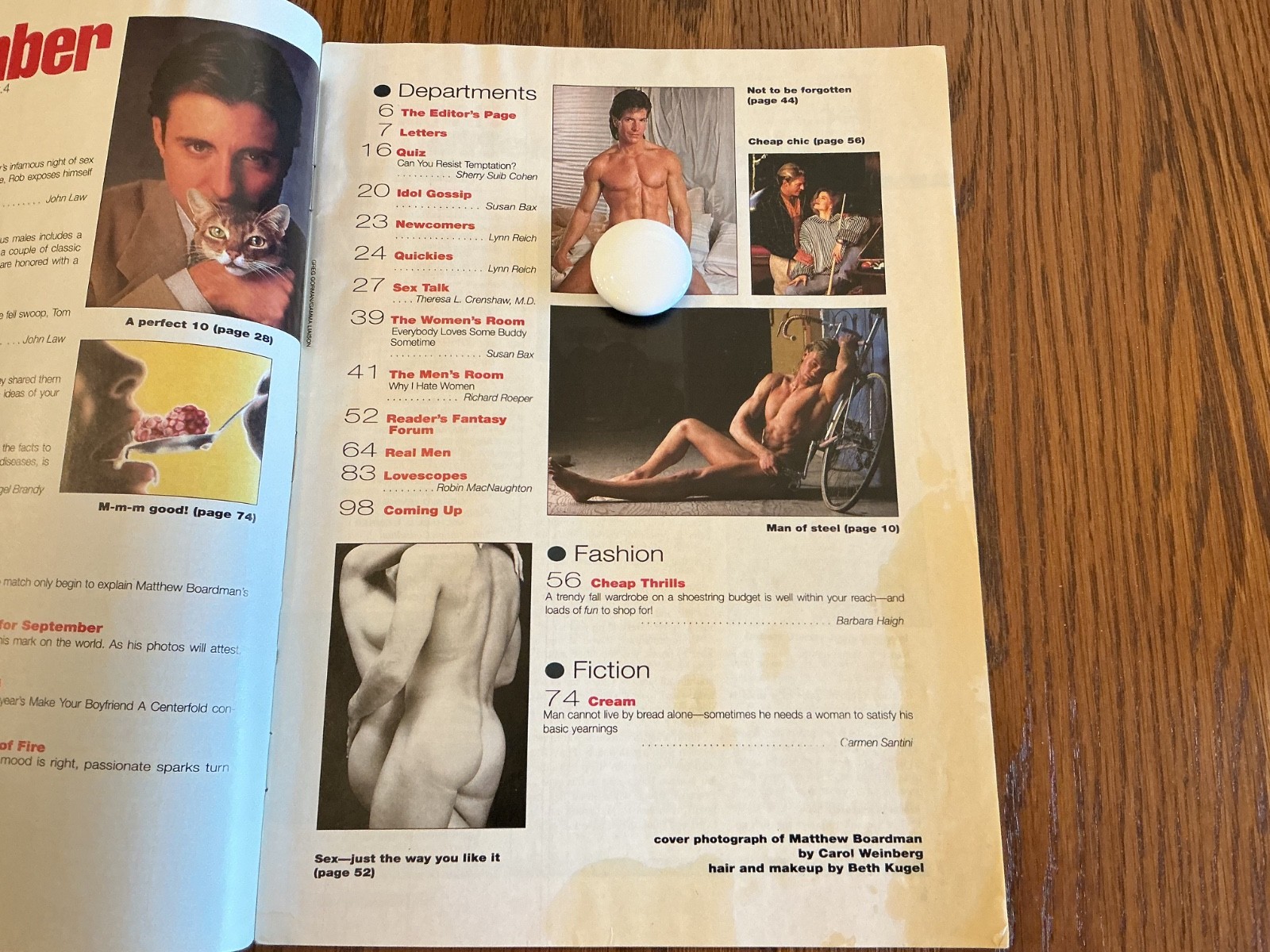1990 September PLAYGIRL MAGAZINE Centerfold Intact