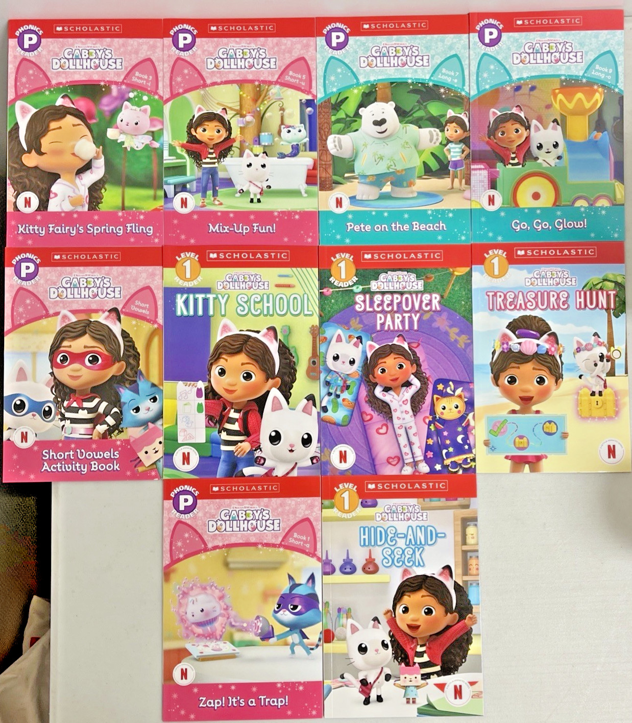 Gabby&rsquo;s Dollhouse Scholastic Level 1 Reader Collection 10 Books NEW
