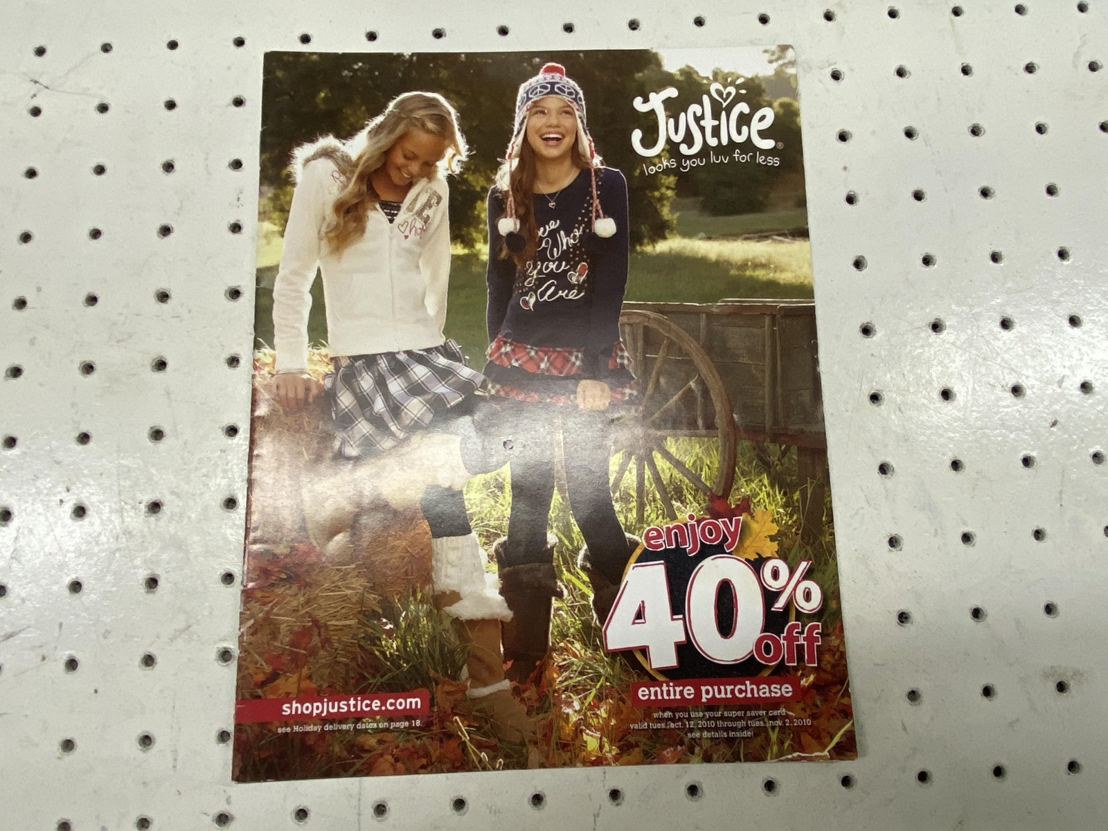 Justice Fall 2010 Clothing Sale Catalog Girls Fashion Mailer 40% Off Ads USA