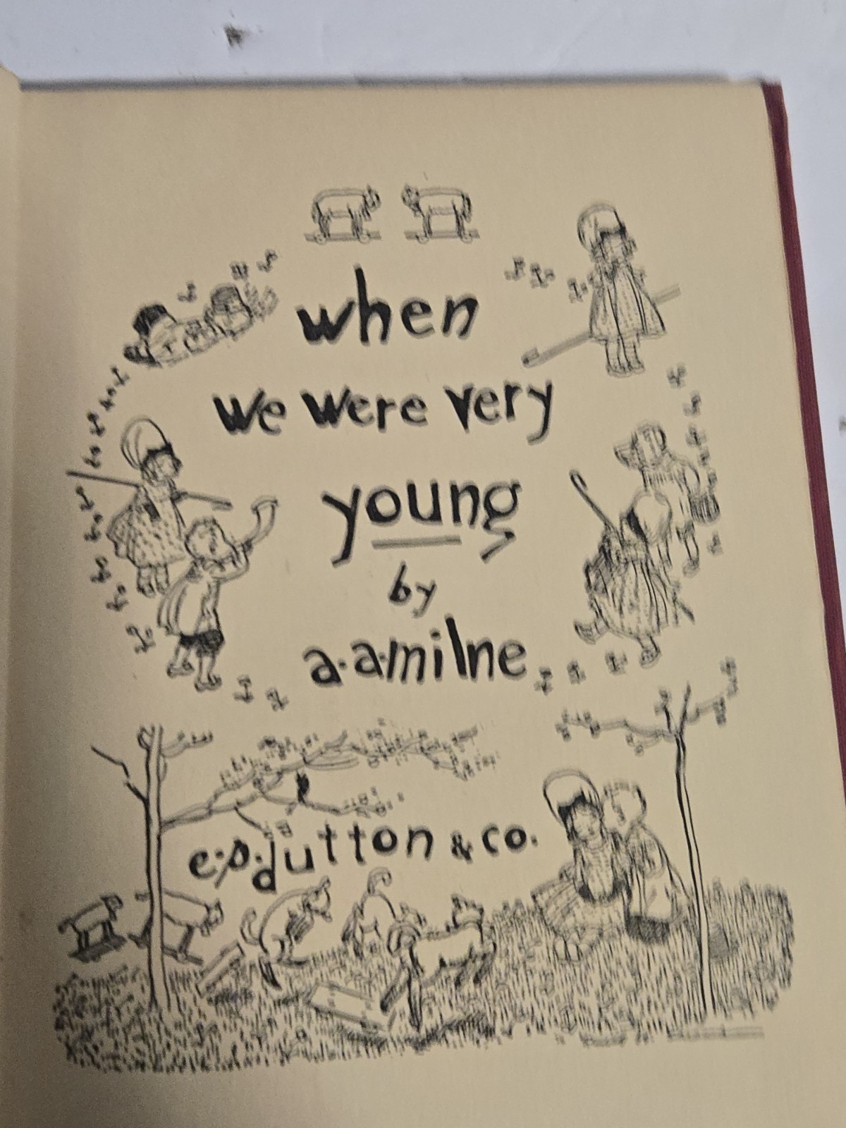 A. A. Milne When We Were Very Young Hardcover Illus E. P. Dutton English