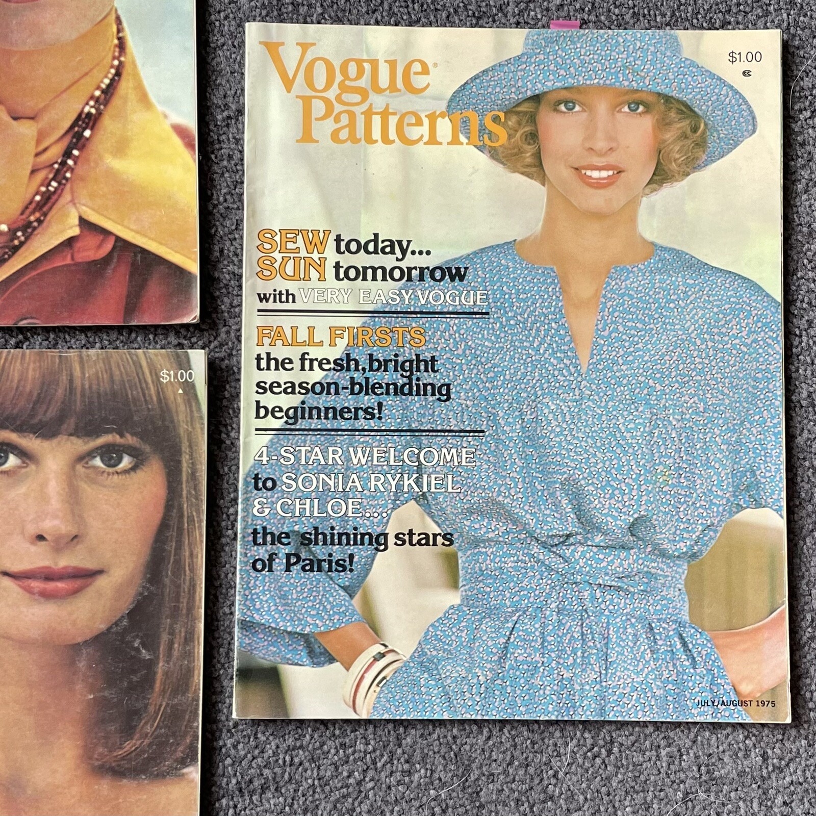 Vogue Pattern Vintage Sewing Magazine Select issues 1972-75 Cool! Priced Indiv!