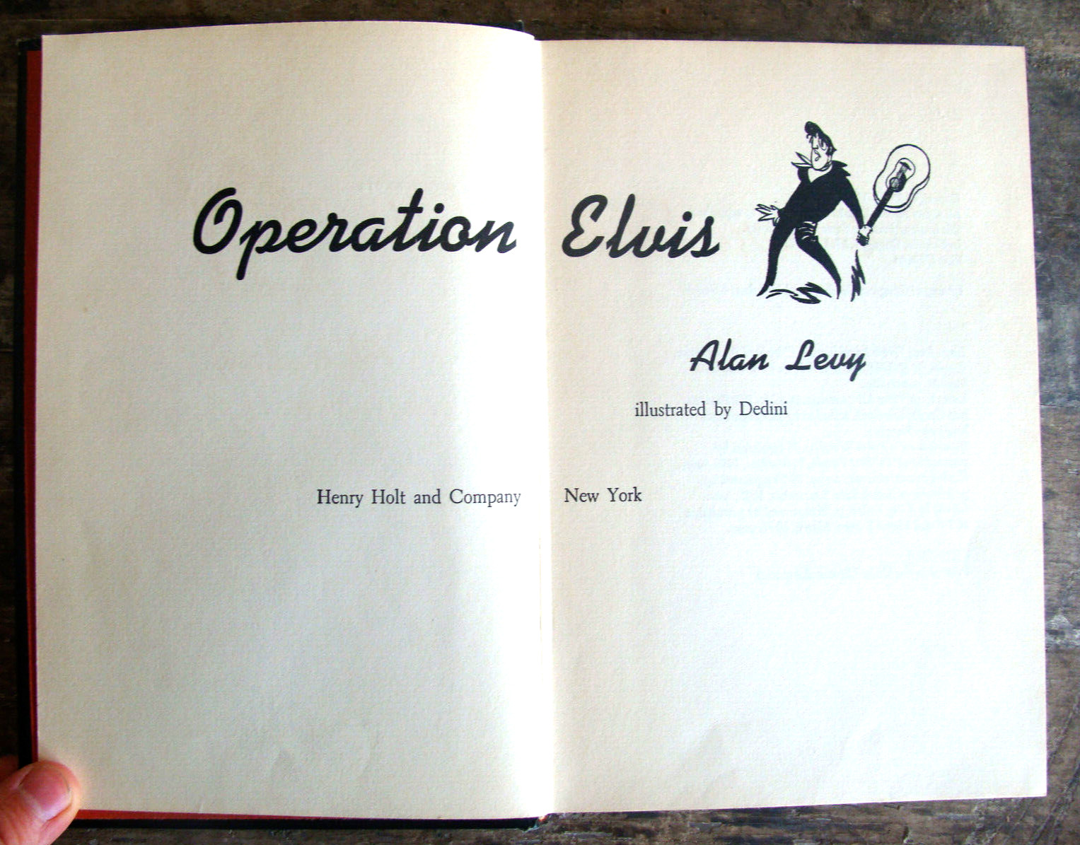 Operation Elvis (1960 HC) Levy First Ed Presley Music Rock Roll Drawings Blues