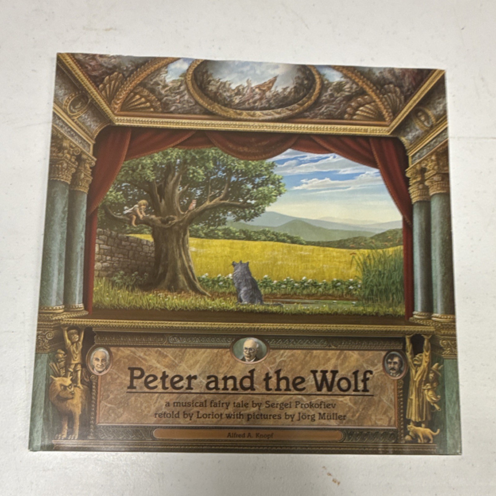 Peter and the Wolf by Prokofiev Loriot Hardcover Fairy Tale w/ Cassette.