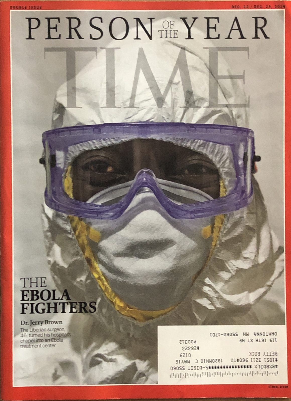 Time Magazine Person Year Ebola Fighters Vladimir Putin Jack Ma December 22 2014