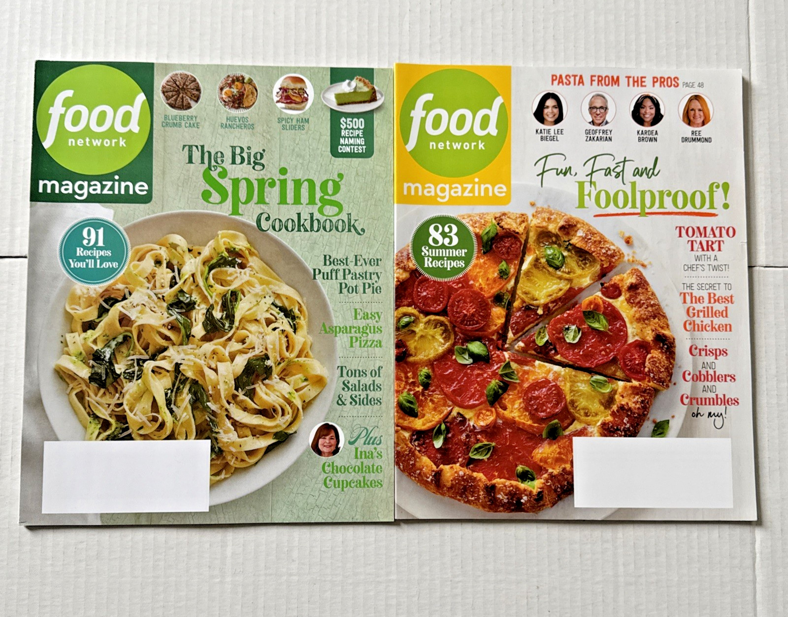 Food Network Magazine 2025 April/May – Aug/Sept – 2 issue lot Free Shipping