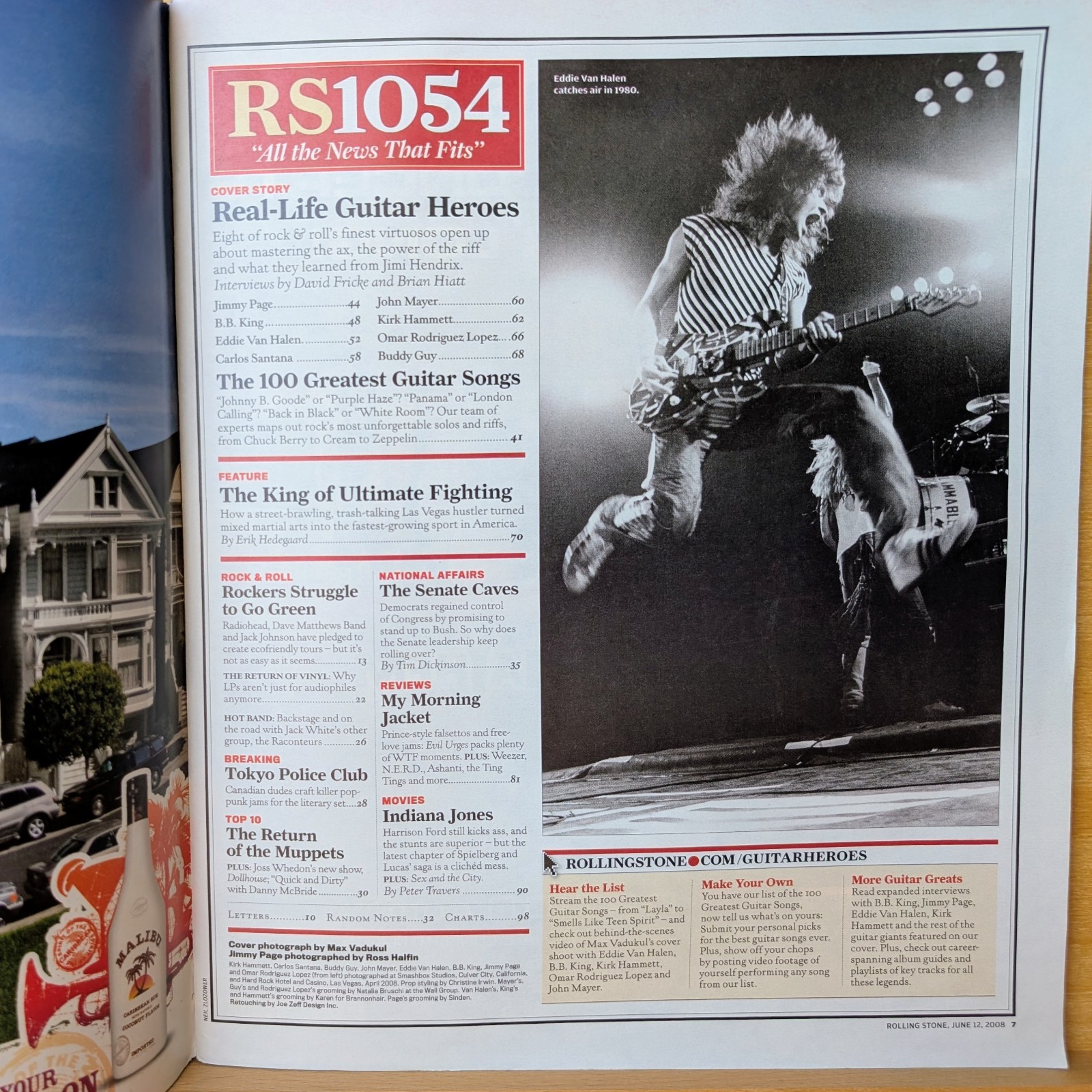 Rolling Stone Magazine Issue 1054 June 12 2008 Van Halen Jimmy Page