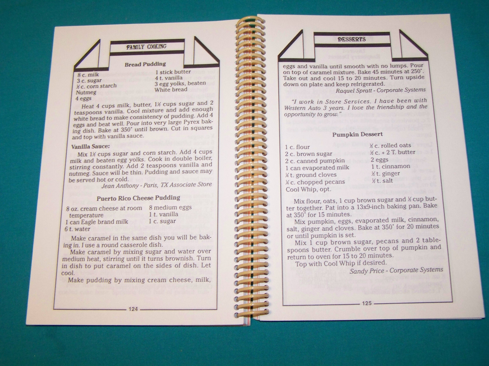 Western Auto Company Employees Cookbook 1992