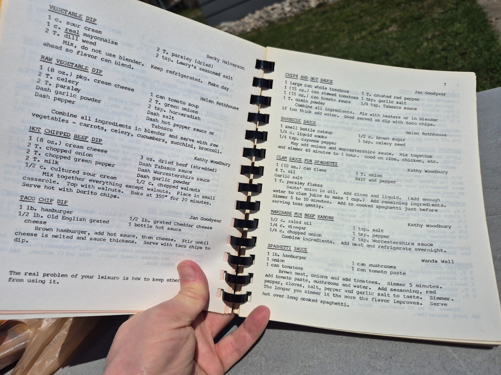1980 Zion Lutheran Church Harwood North Dakota Cookbook 180 Pages