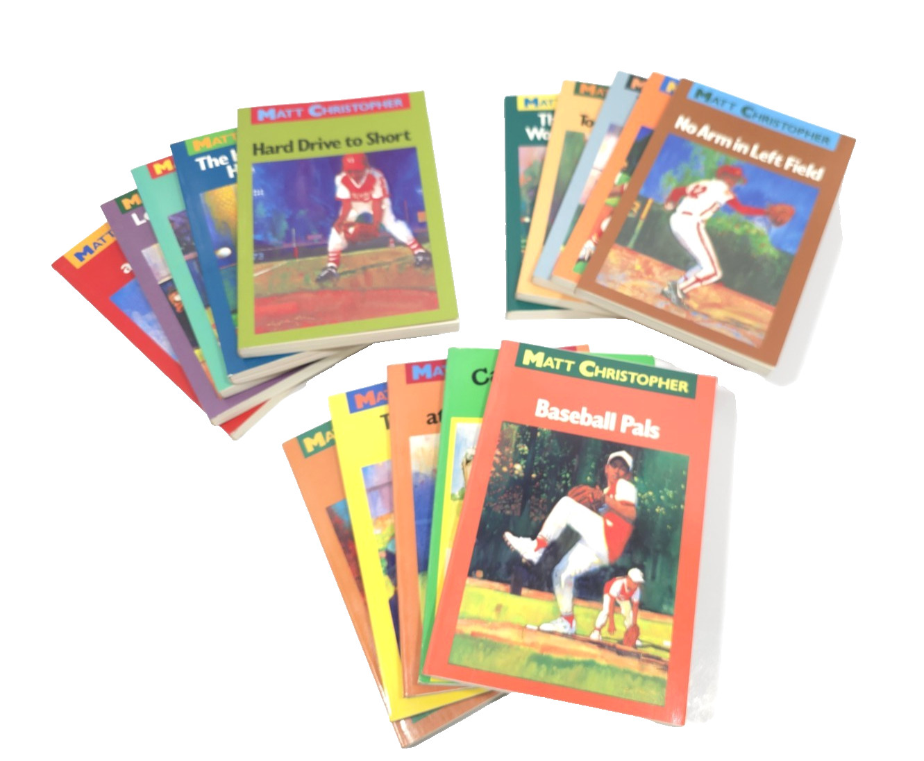 Matt Christopher Baseball Stories, Paperback, Lot of 15, Ages 9-12, Sports – EUC