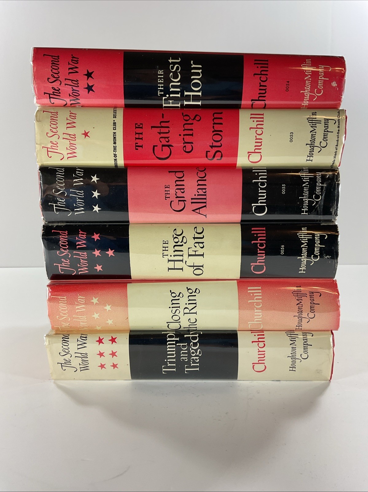 The Second World War by Winston Churchill lot of 6 Complete Series DJ HC VTG