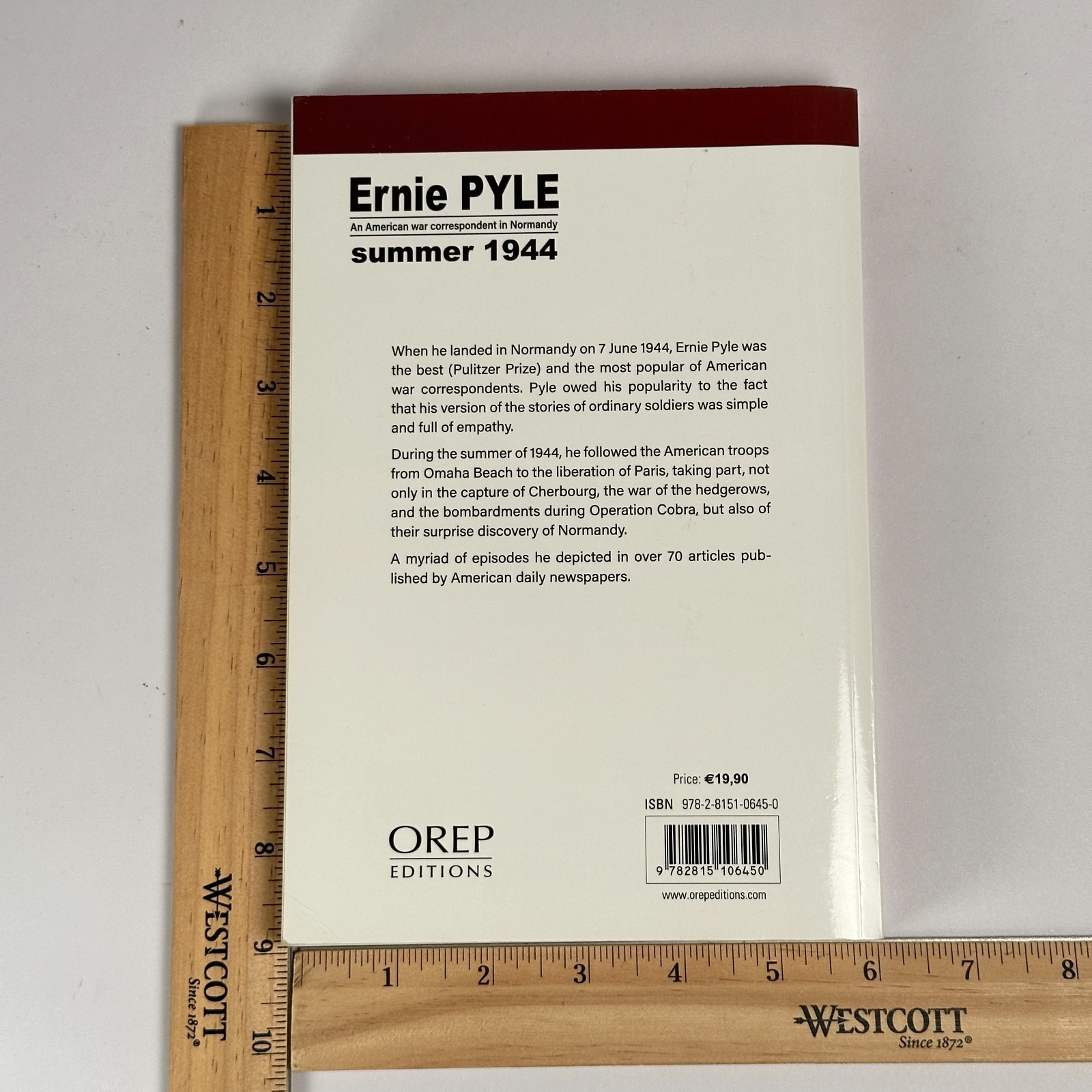 WWII Normandy War Correspondent « Ernie Pyle, Summer 1944 » (2022, Paperback)