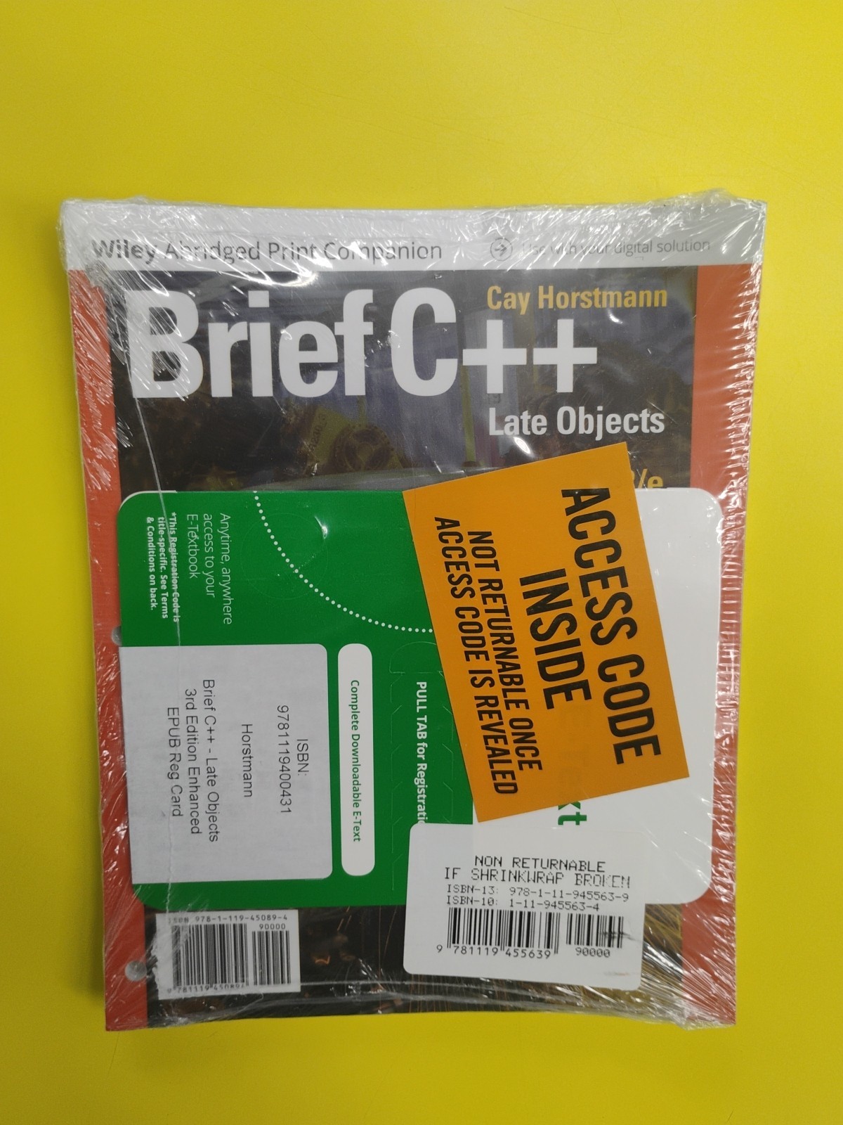 Brief C++ : Late Objects, by Horstmann, Cay S., 3rd Edition, Unknown Year