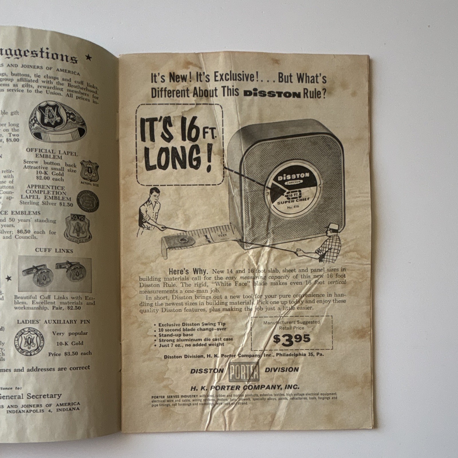 The Carpenter Aug-Sep-Oct-Nov 1959 Vintage Trade Journal Carpentry Construction