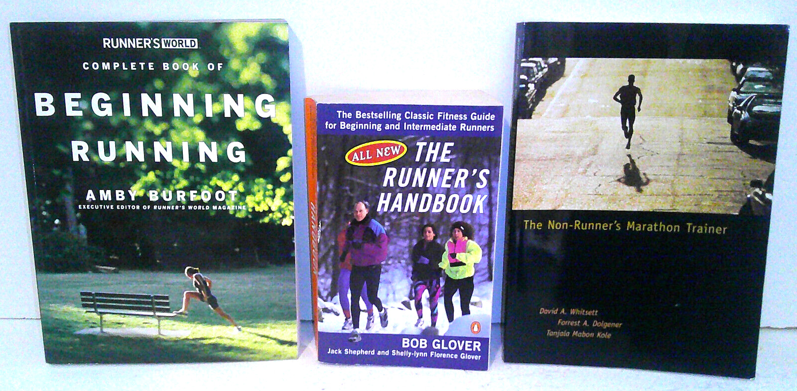 3 Books The Runner&rsquo;s Handbook Bob Glover Non-Runner&rsquo;s Marathon Trainer Beginning