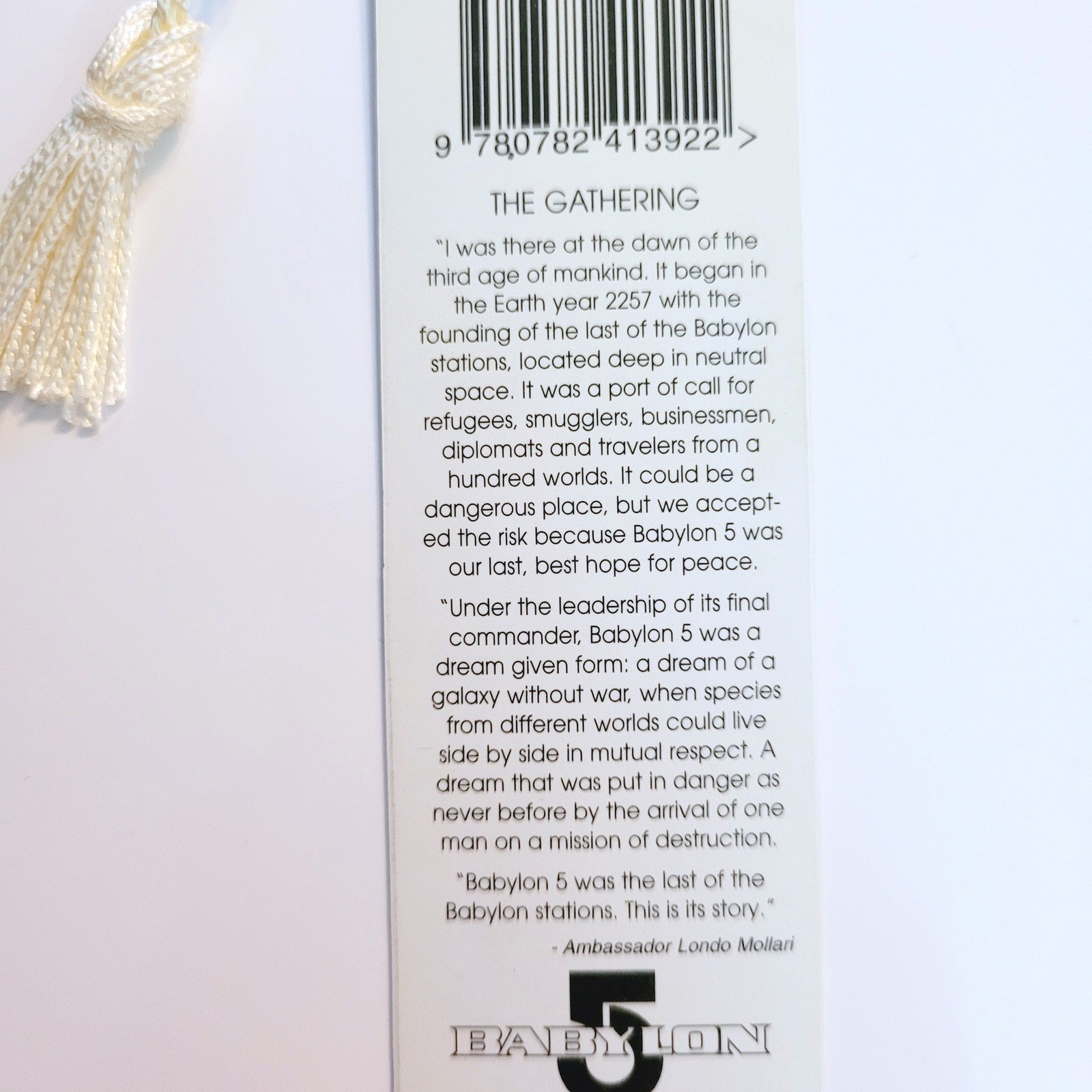 Vintage 90s Londo Mollari Bookmark- Babylon 5 -Gathering- 1997 Antioch KBO-13927