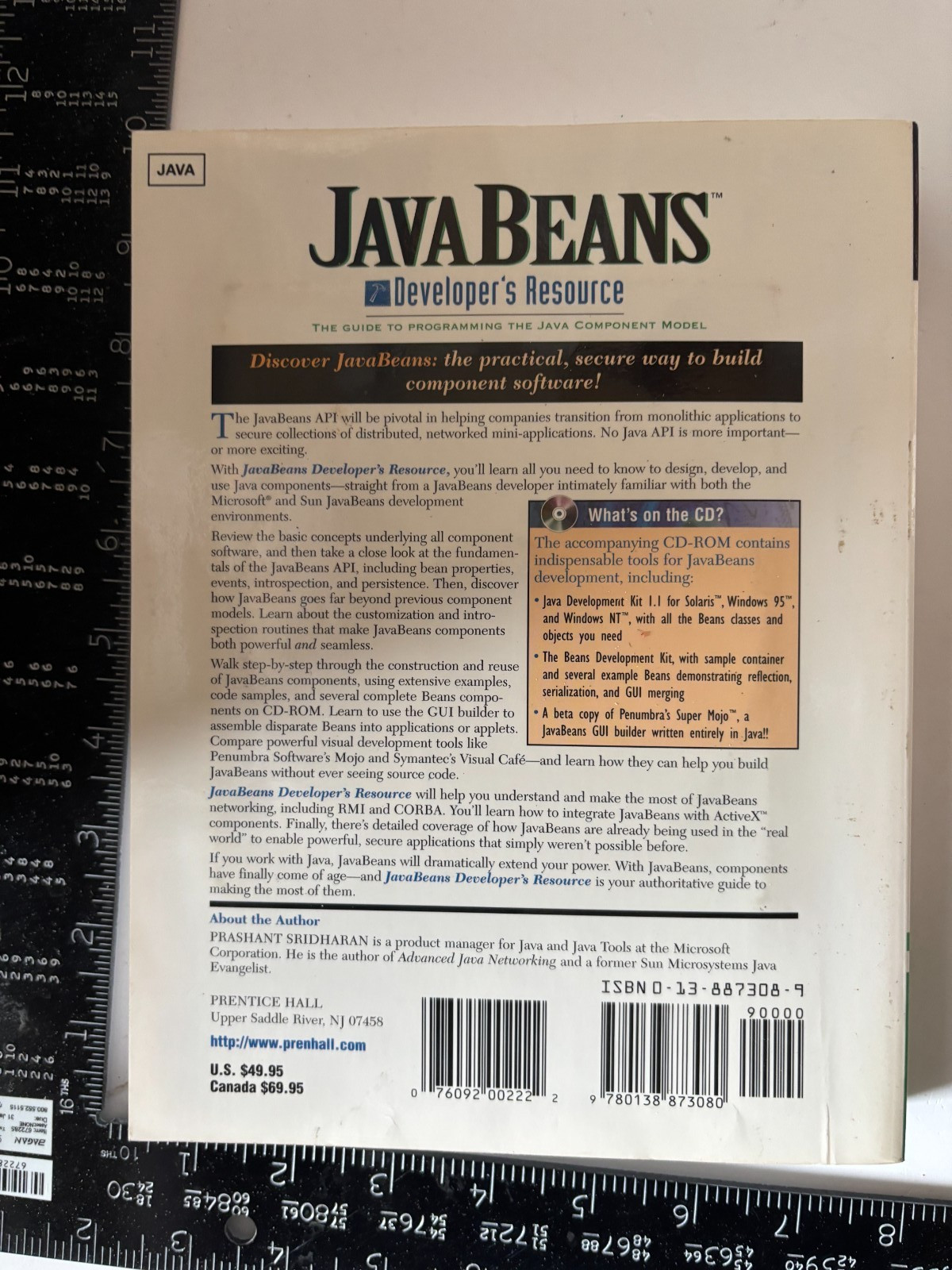 Java Beans Developer&rsquo;s Resource (Prentice Hall Ptr Developer&rsquo;s Resource Series)