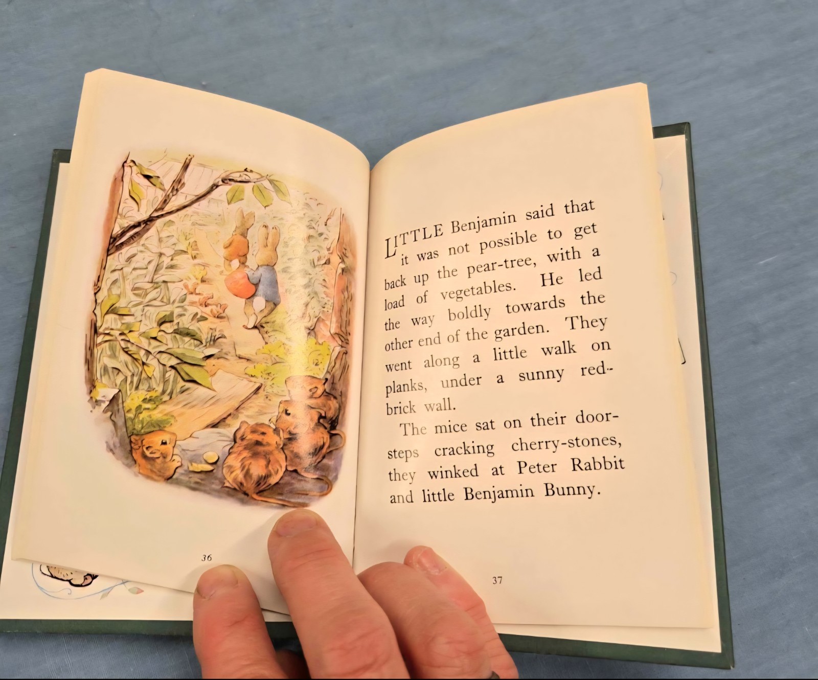 The Tale of Benjamin Bunny by Beatrice Potter Hardcover Vintage Mini Book