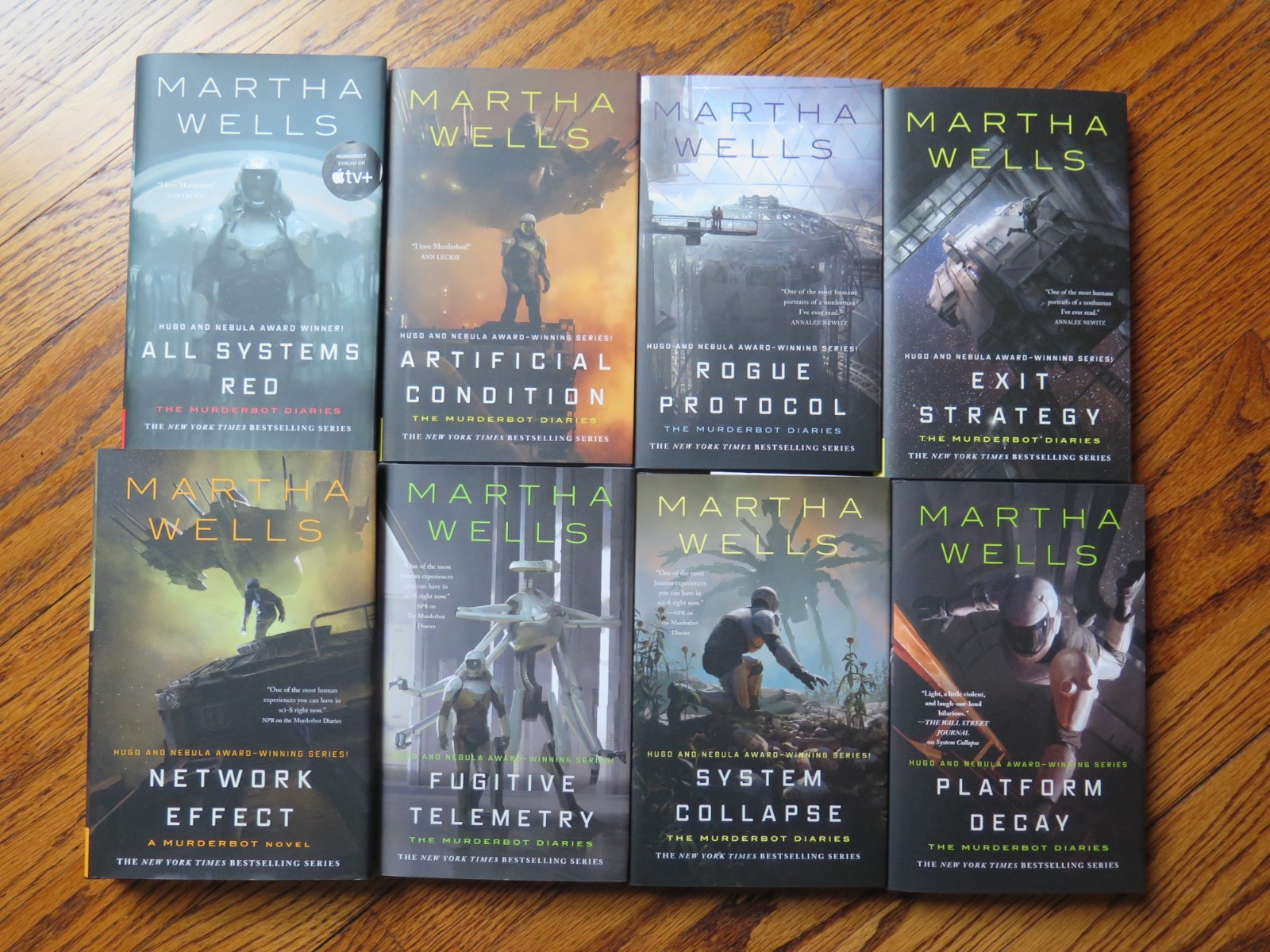 ALL 8 NOVELS SIGNED by Martha Wells | MURDERBOT DIARIES Complete | 1st Editions