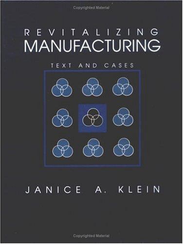 Revitalizing Manufacturing: Text and Cases by Klein, Janice A.