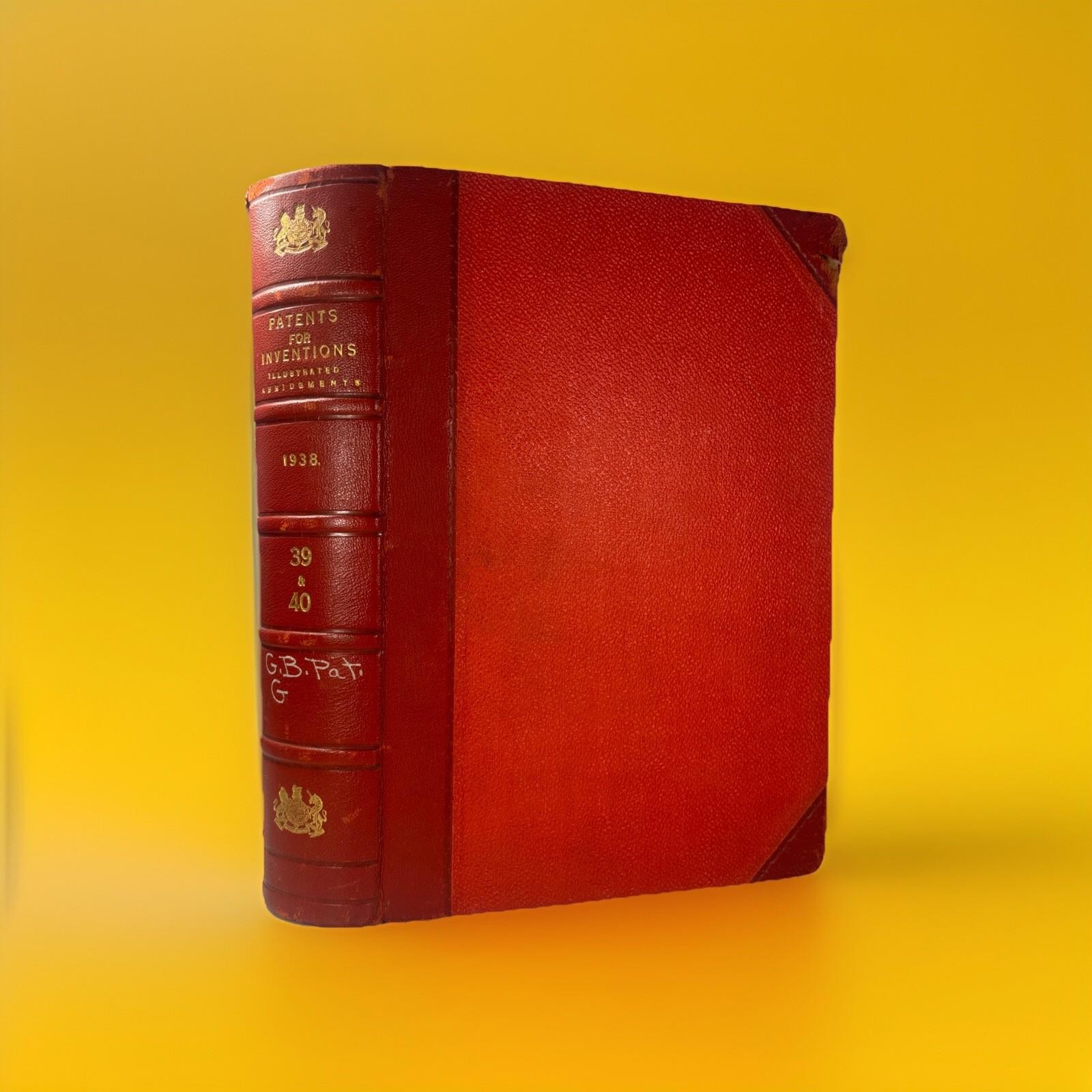Patents for Inventions: Abridgments of Specifications 1939 Rare Vintag