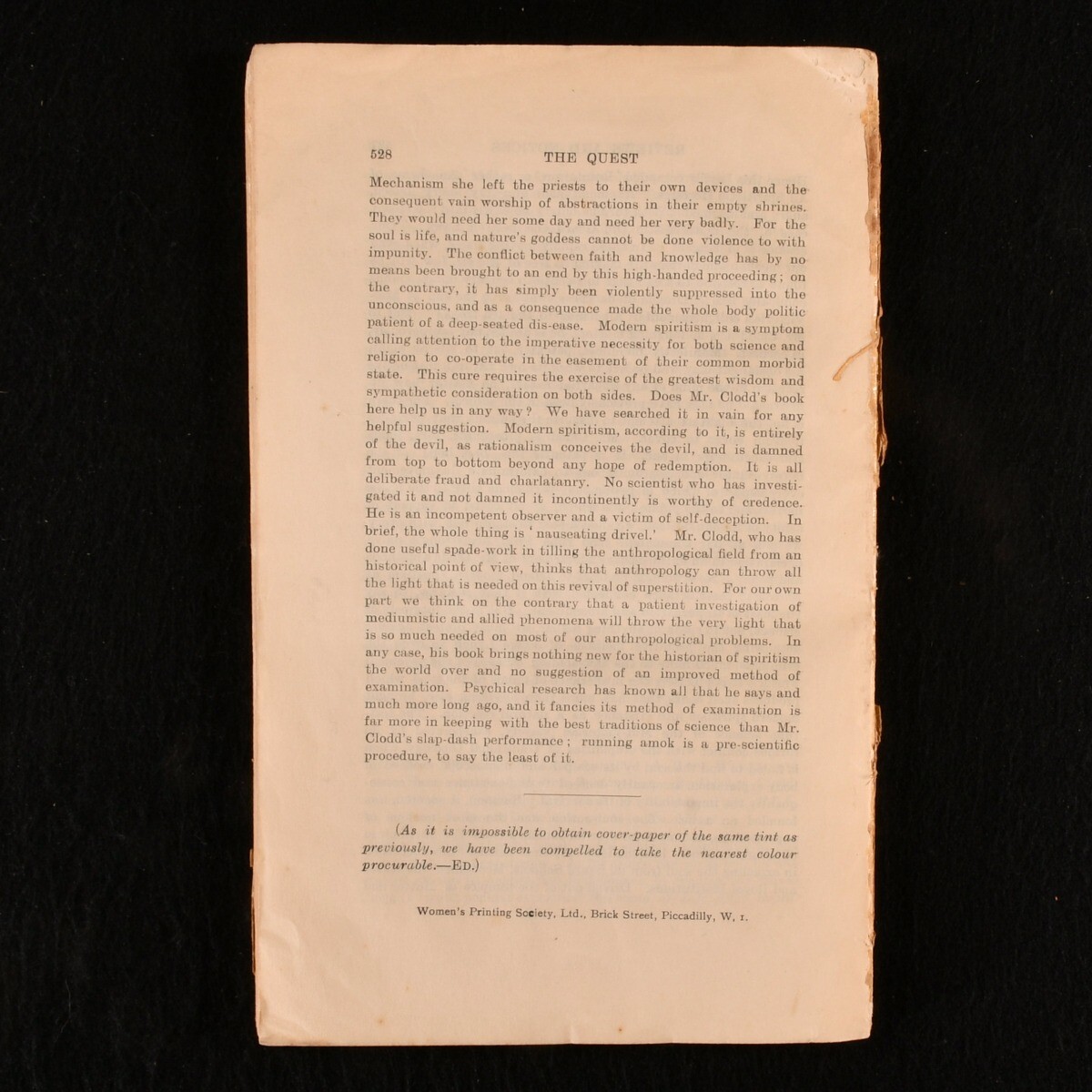 1909-1918 27Vols The Quest A Quarterly Review G R S Mead Very Scarce First Ed…