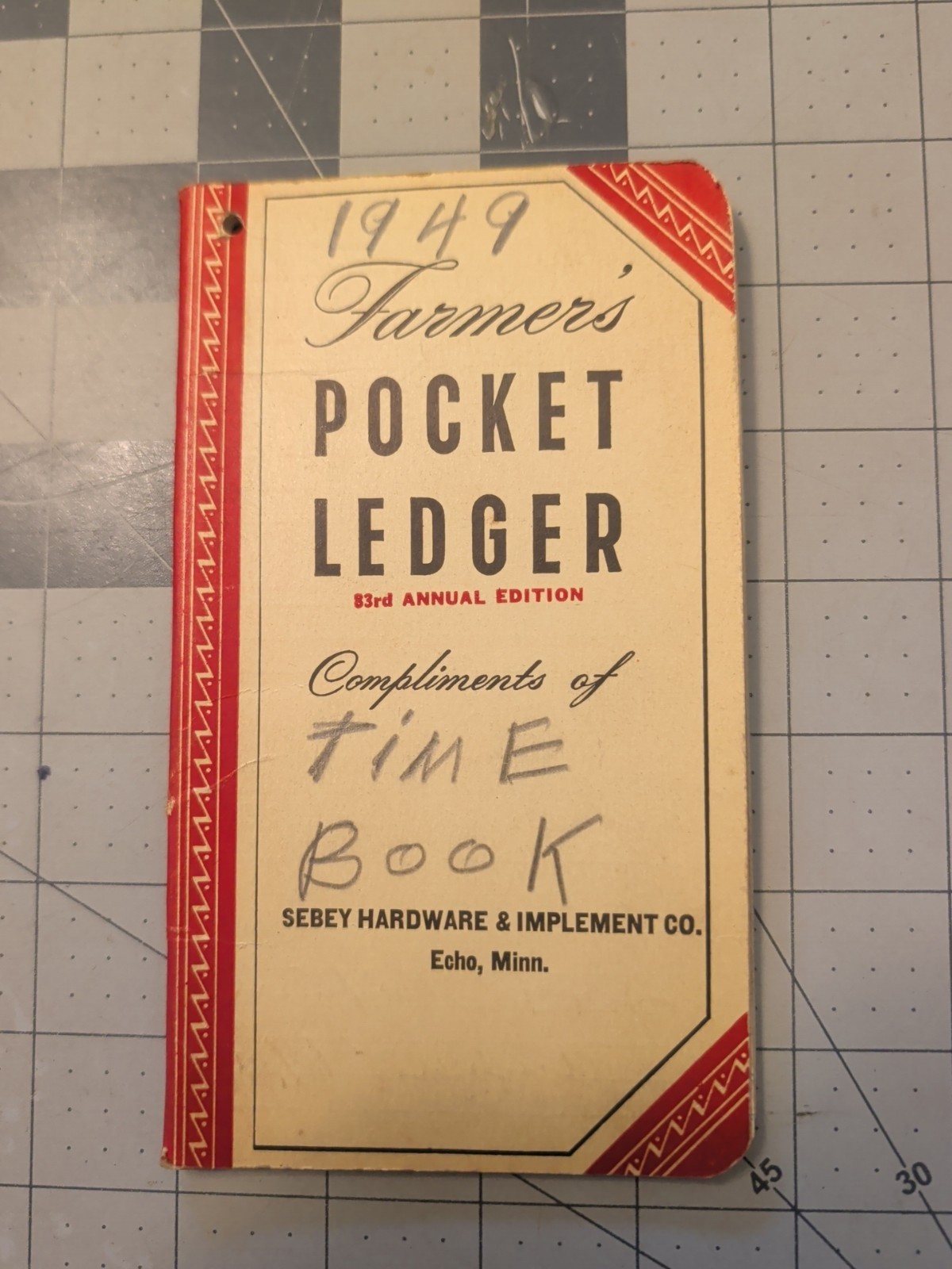Vintage Farmer&rsquo;s Pocket Ledger 1949/1950 83rd Annual Edition