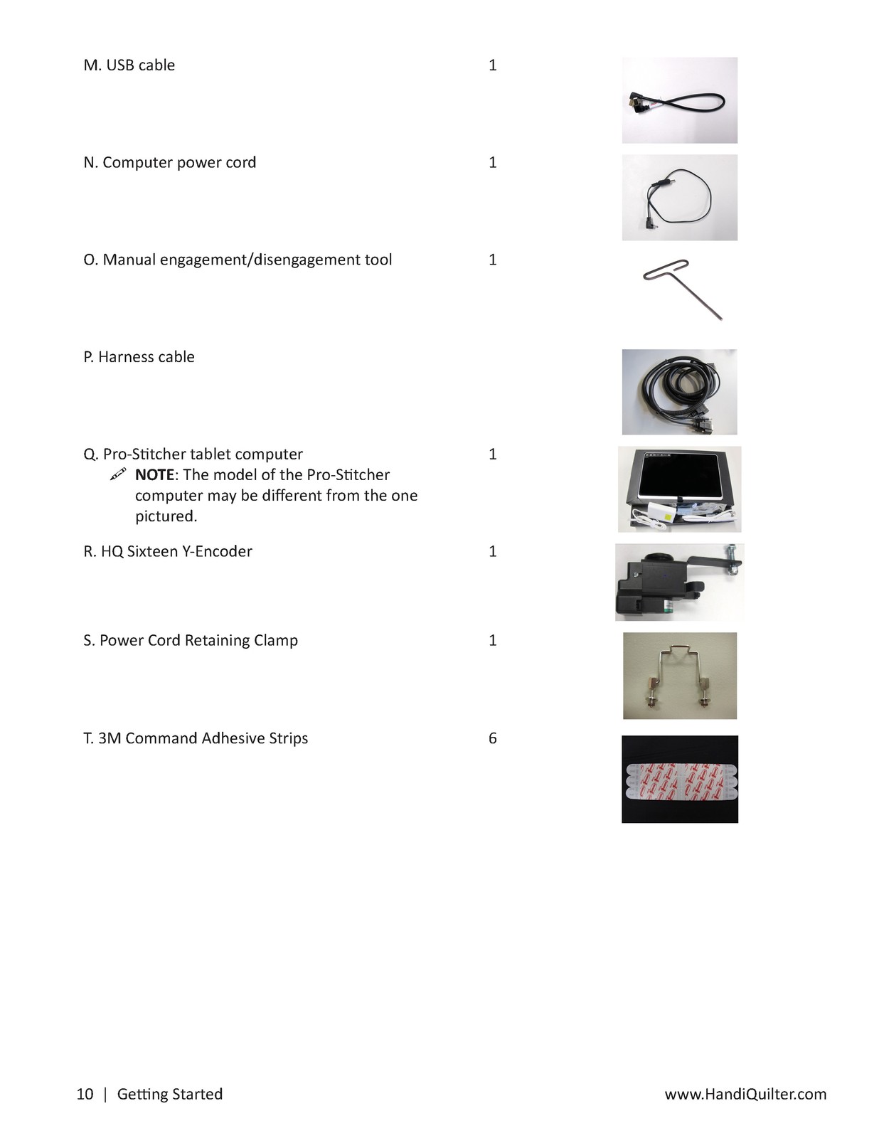 HANDI QUILTER Pro-Stitcher Premium Getting Started Manual – WIRE BOUND – COVERS