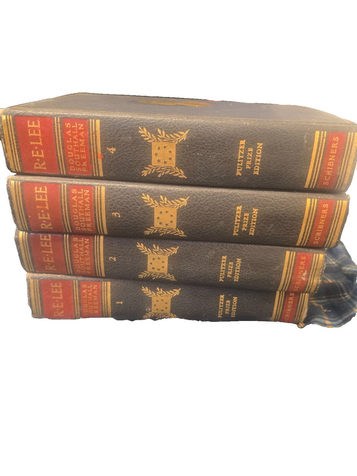 R.E. Lee A Biography Douglas Freeman 4 Volume HC Set 1936 Pulitzer Prize Ed j220