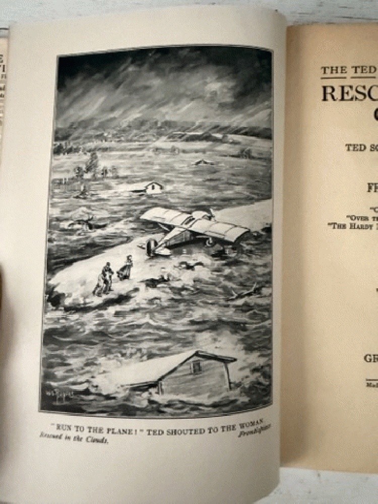 Ted Scott Flying Stories #2 Rescued in the Clouds Lindbergh Aviation 1930 HCDJ