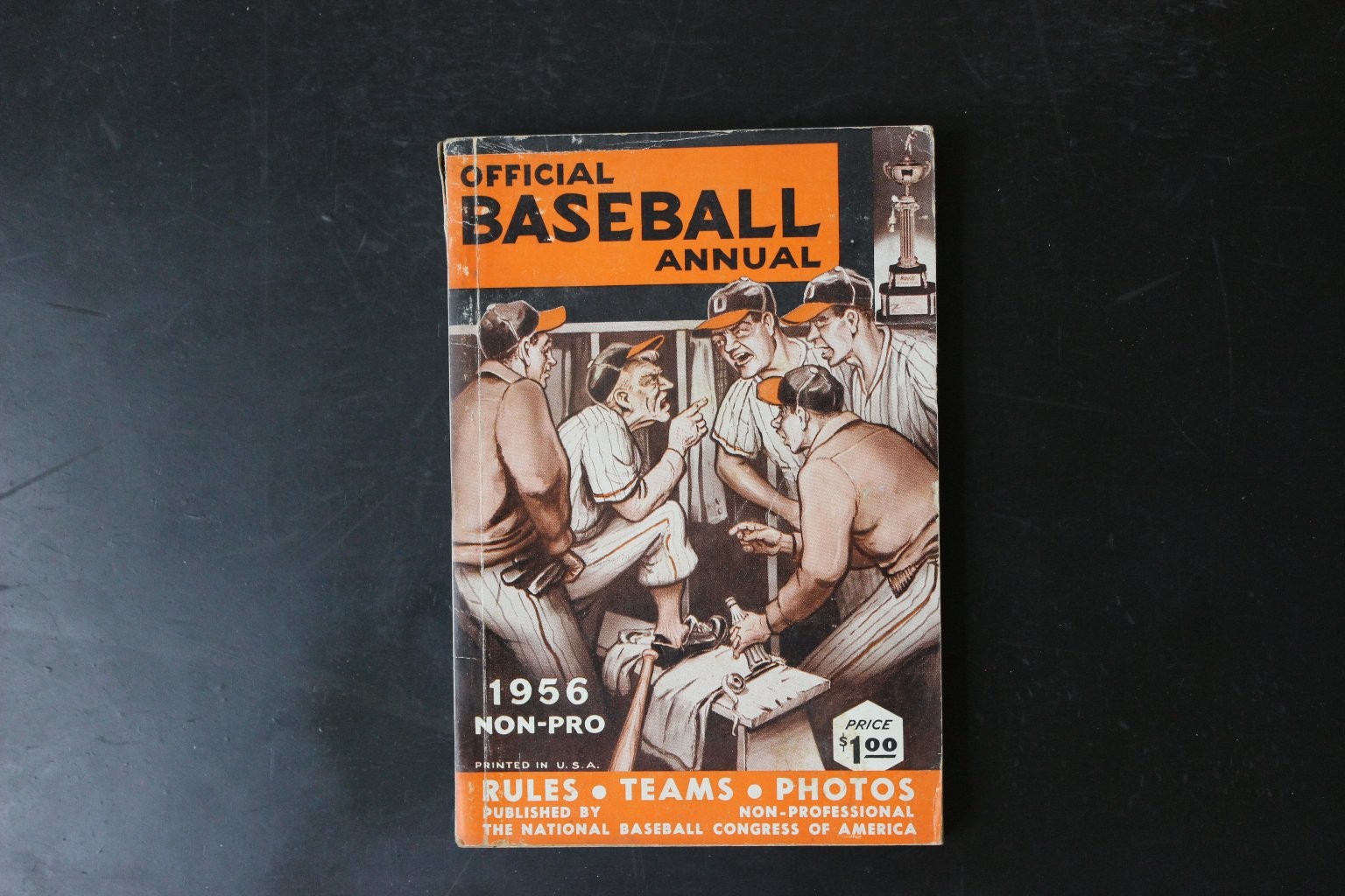 1956 Official Baseball Annual Non-Pro Baseball Rules Teams Photos Vintage Sports