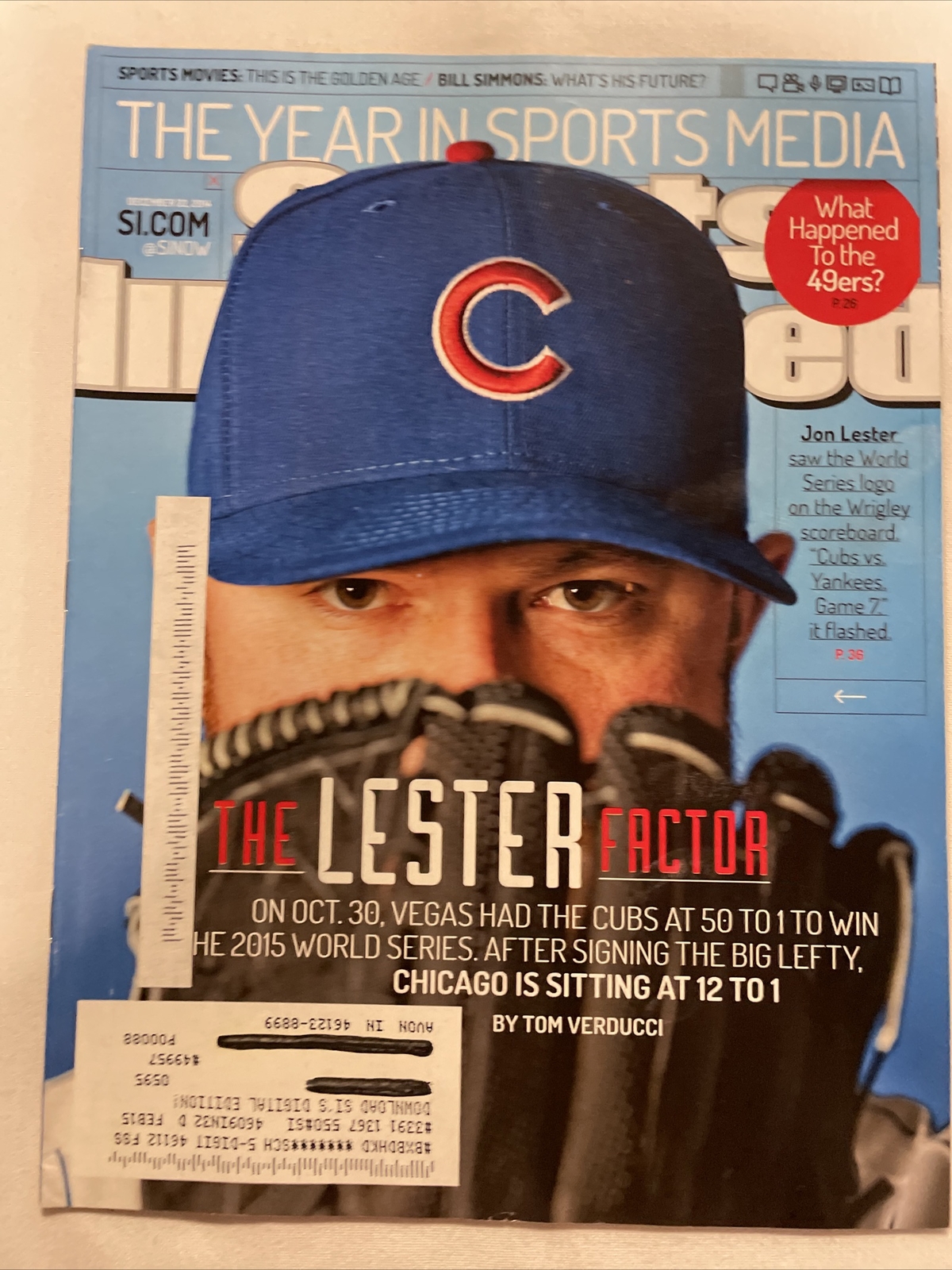 2014 December 22, Sports Illustrated Magazine, John Lester (CP319)