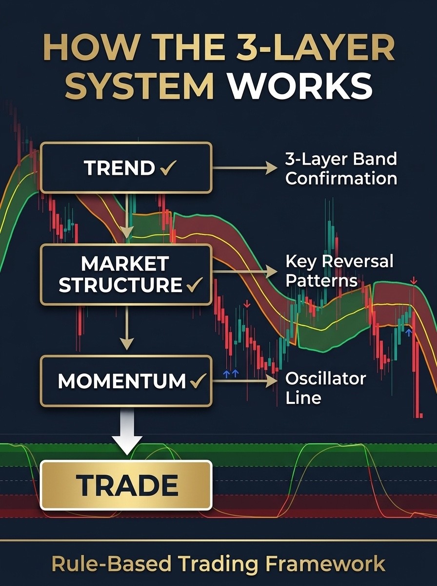 3-Layer Trading System TradingView | Gold Forex Strategie PDF Guide