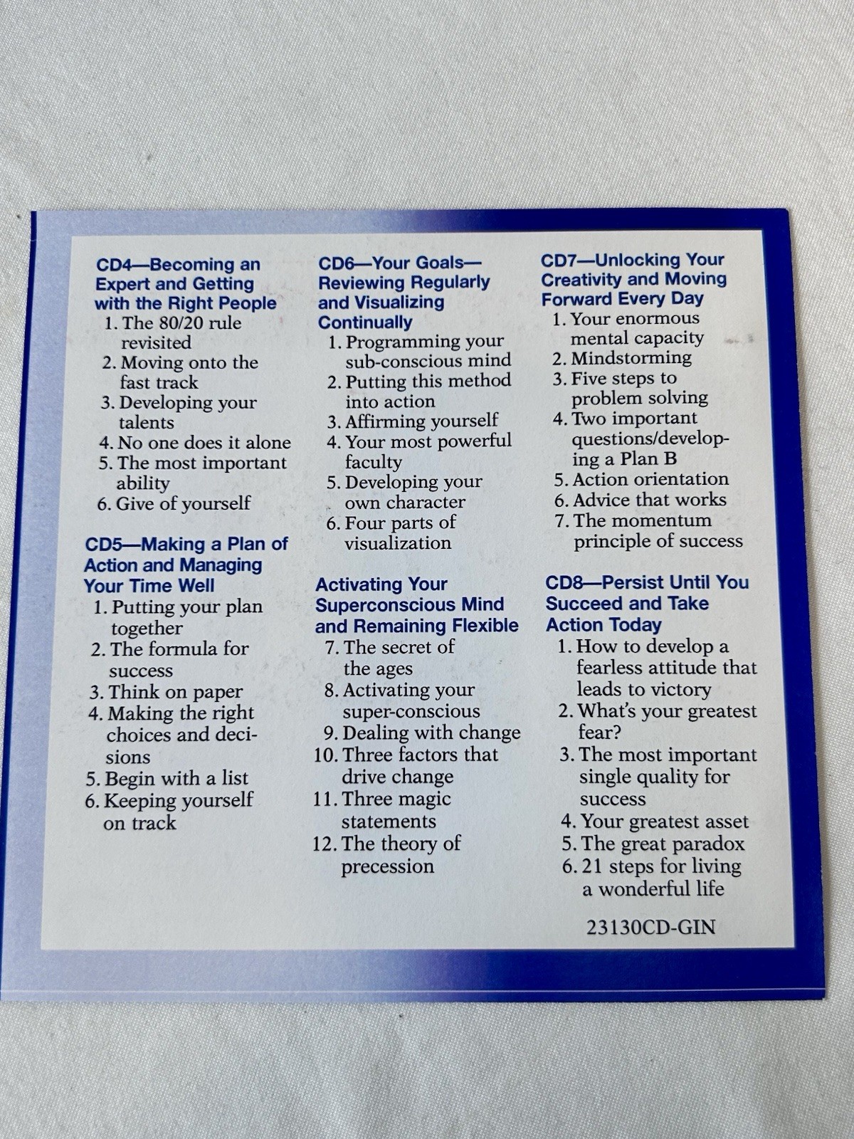 Brian Tracy THE ULTIMATE GOALS PROGRAM (8 CD Audio Set + Workbook CD) UNABRIDGED