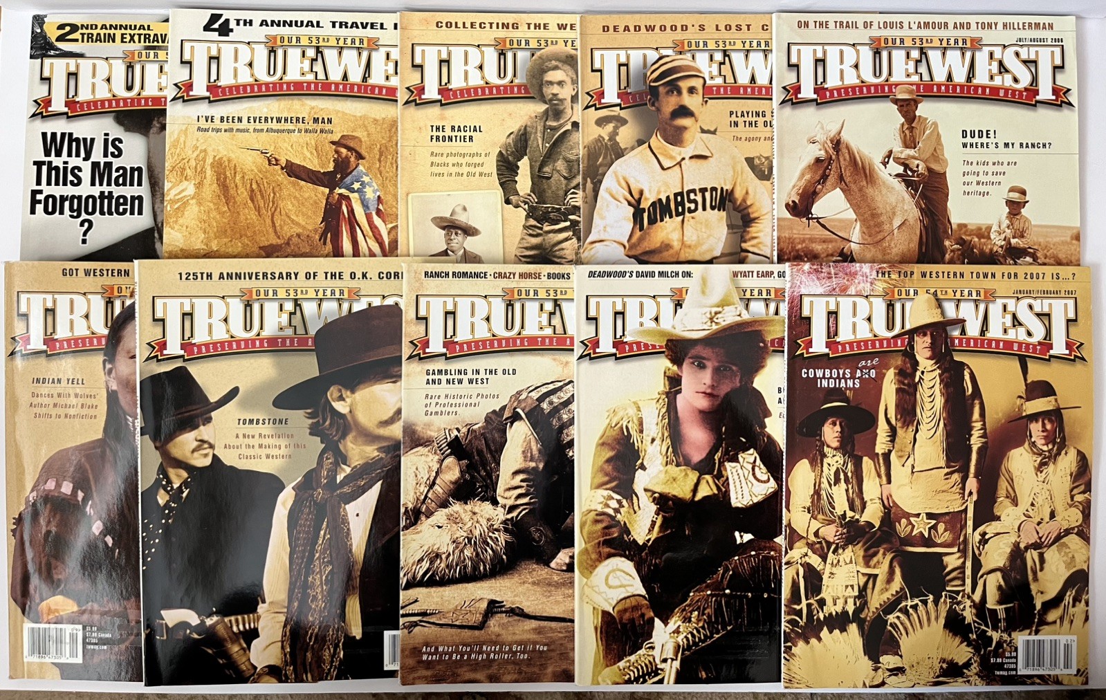 True West Magazine 10 Issues 2006-2007 (Americana, Cowboy, Frontier, Deadwood)